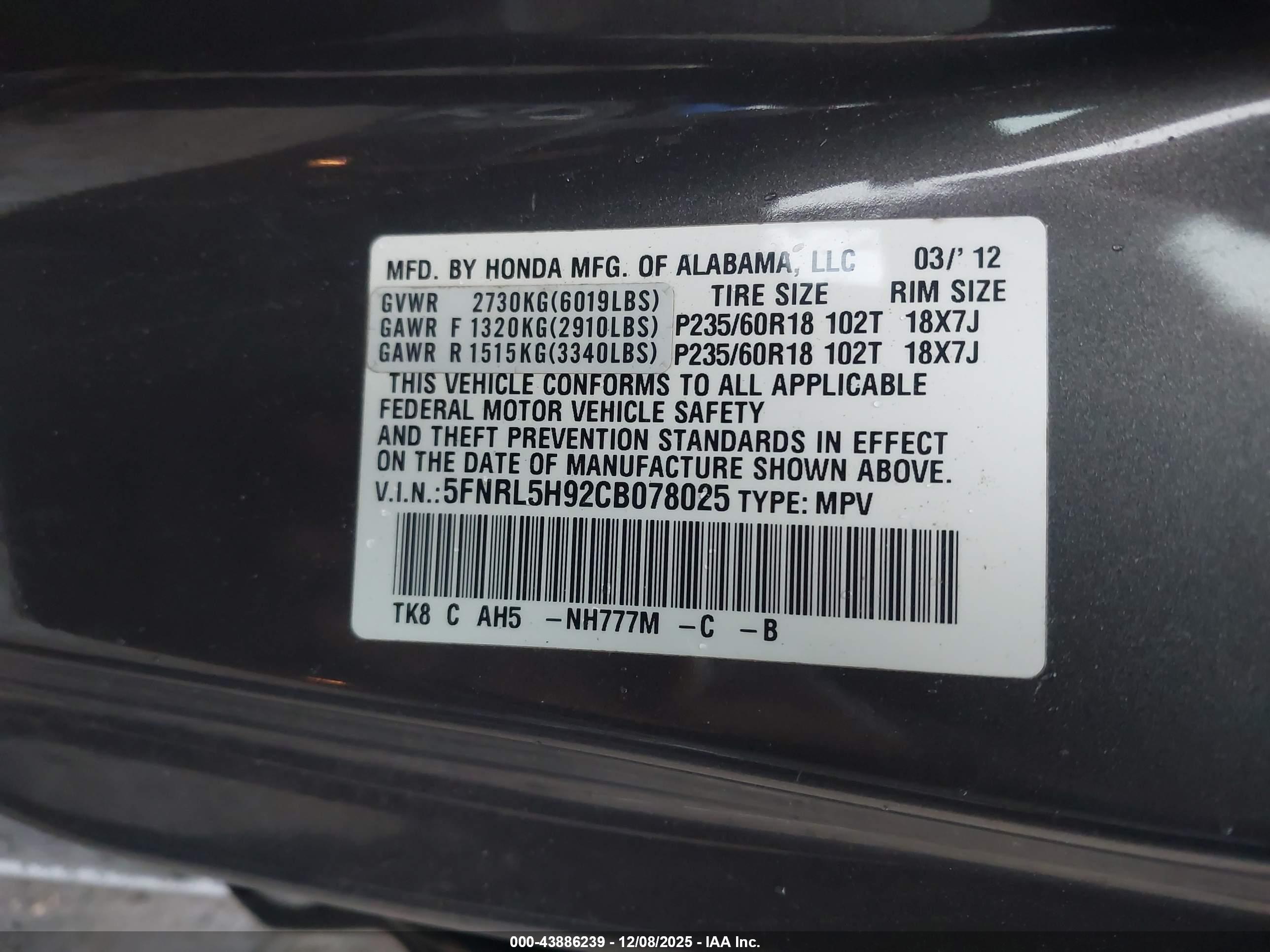 HONDA ODYSSEY image 9