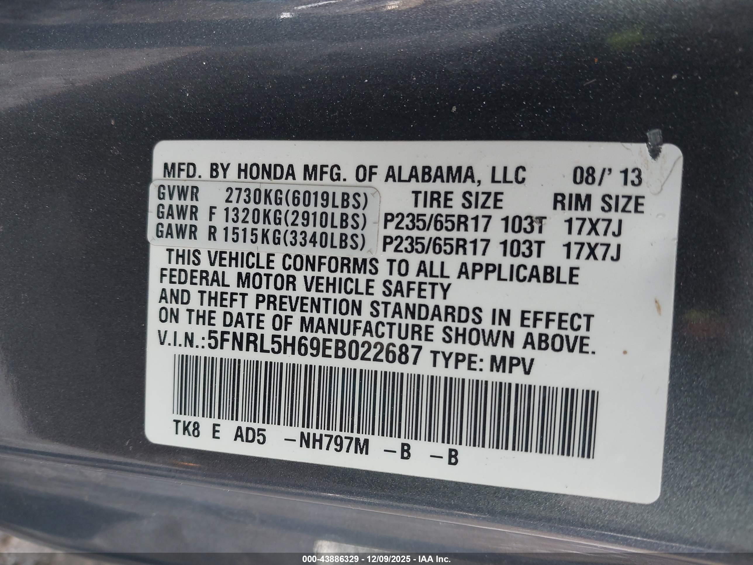 HONDA ODYSSEY image 9
