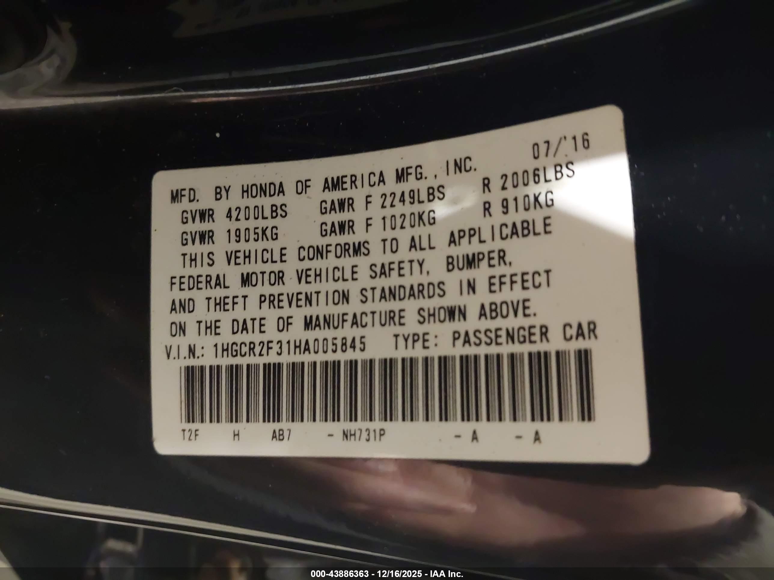 HONDA ACCORD image 9