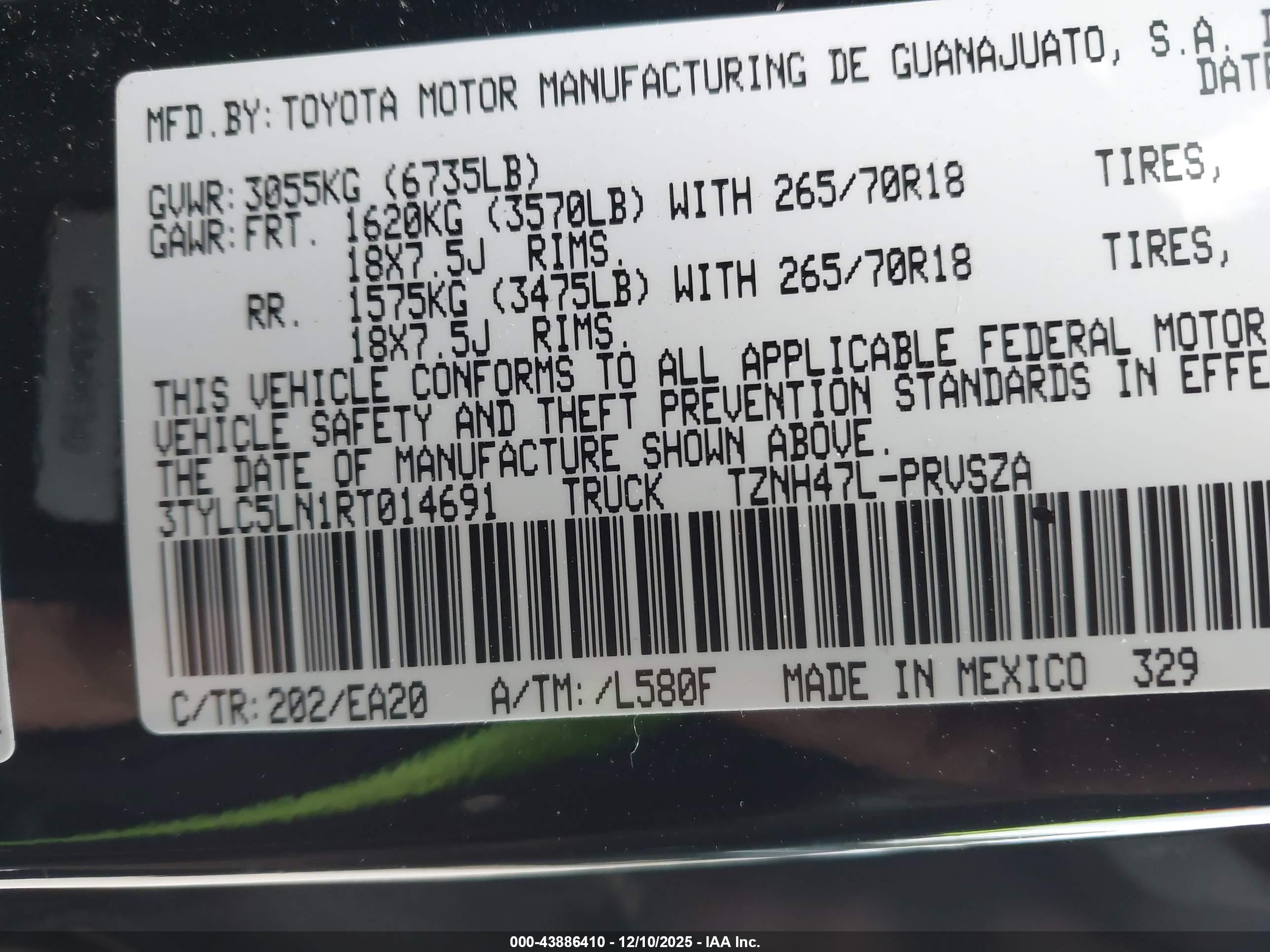 TOYOTA TACOMA image 9