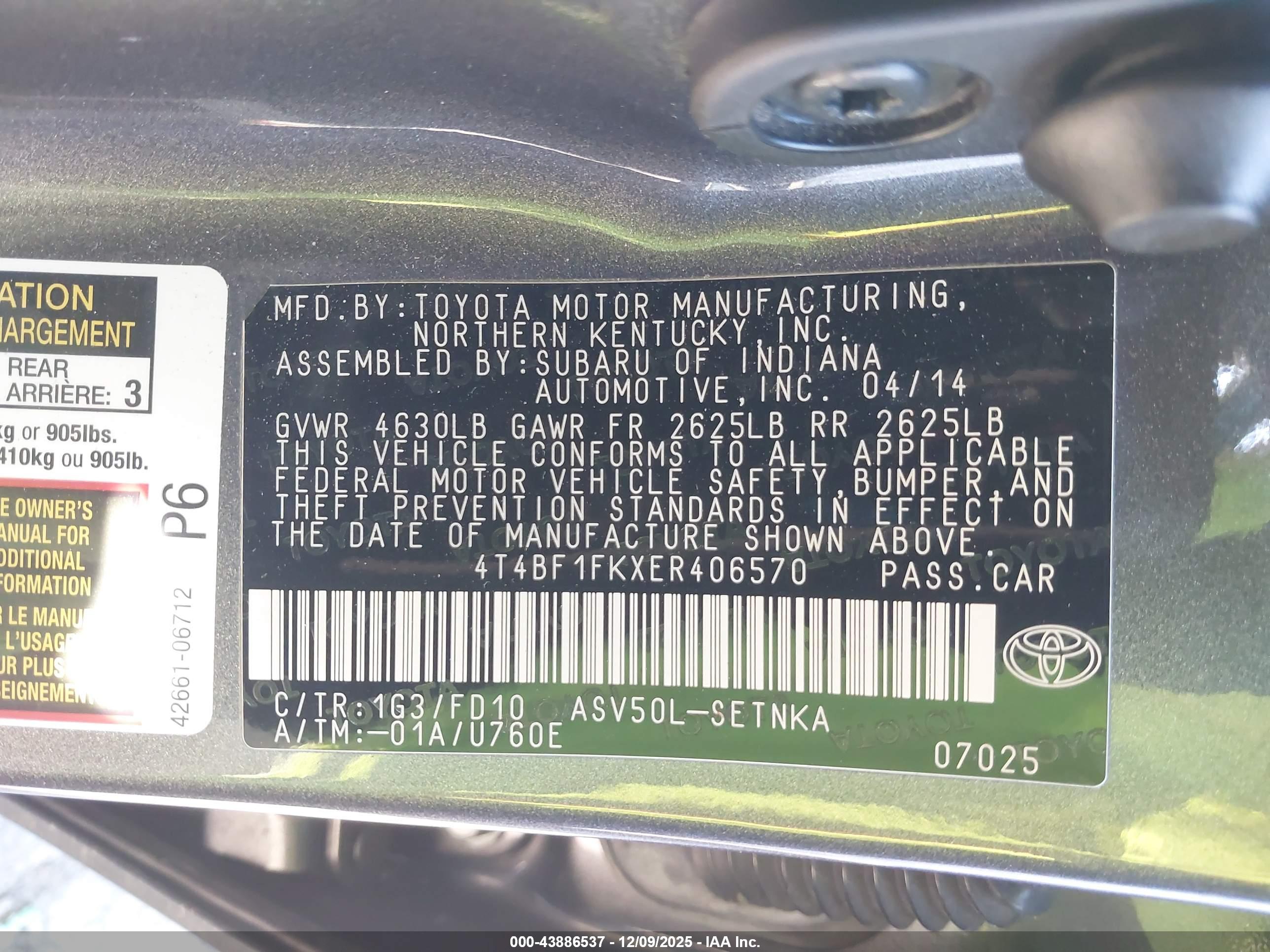 TOYOTA CAMRY image 9