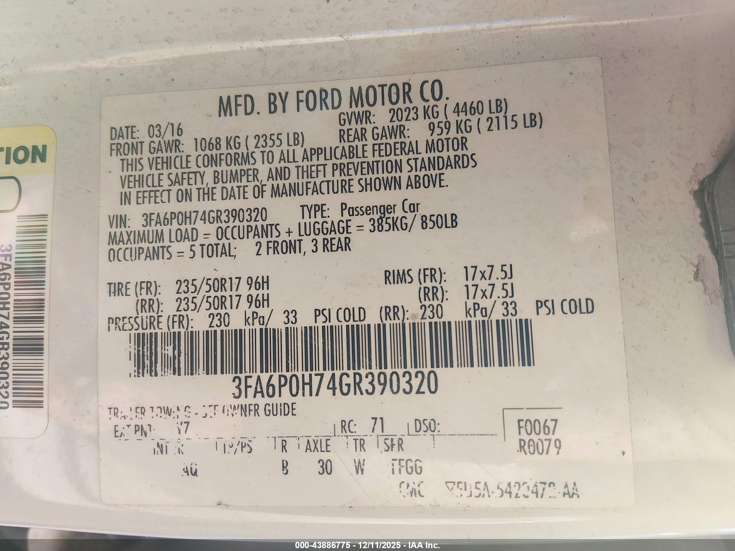FORD FUSION image 9