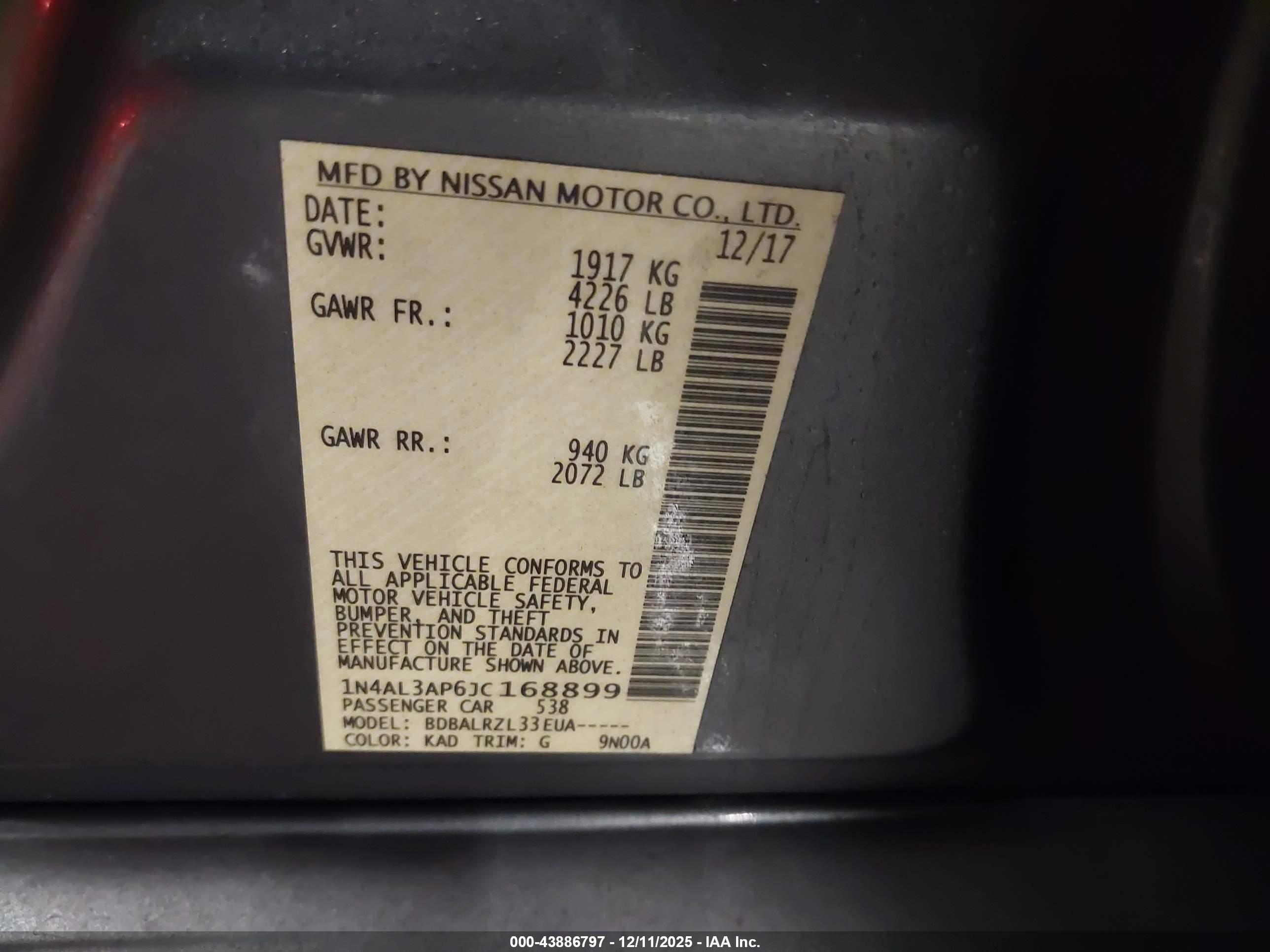 NISSAN ALTIMA image 9