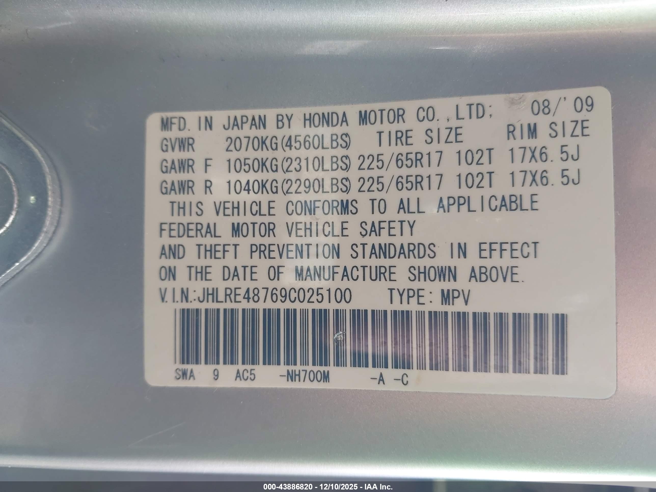 HONDA CR-V image 9
