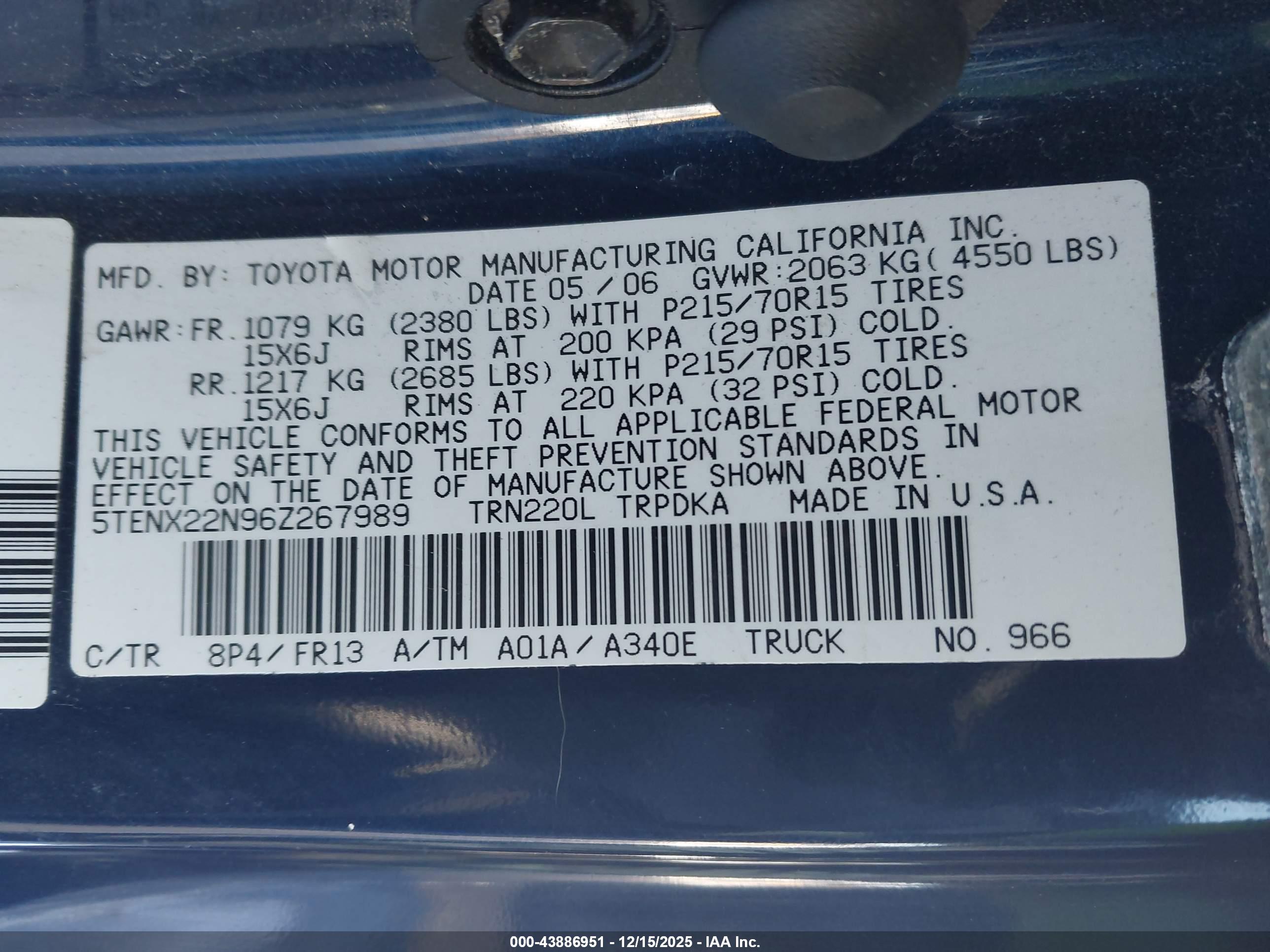 TOYOTA TACOMA image 9