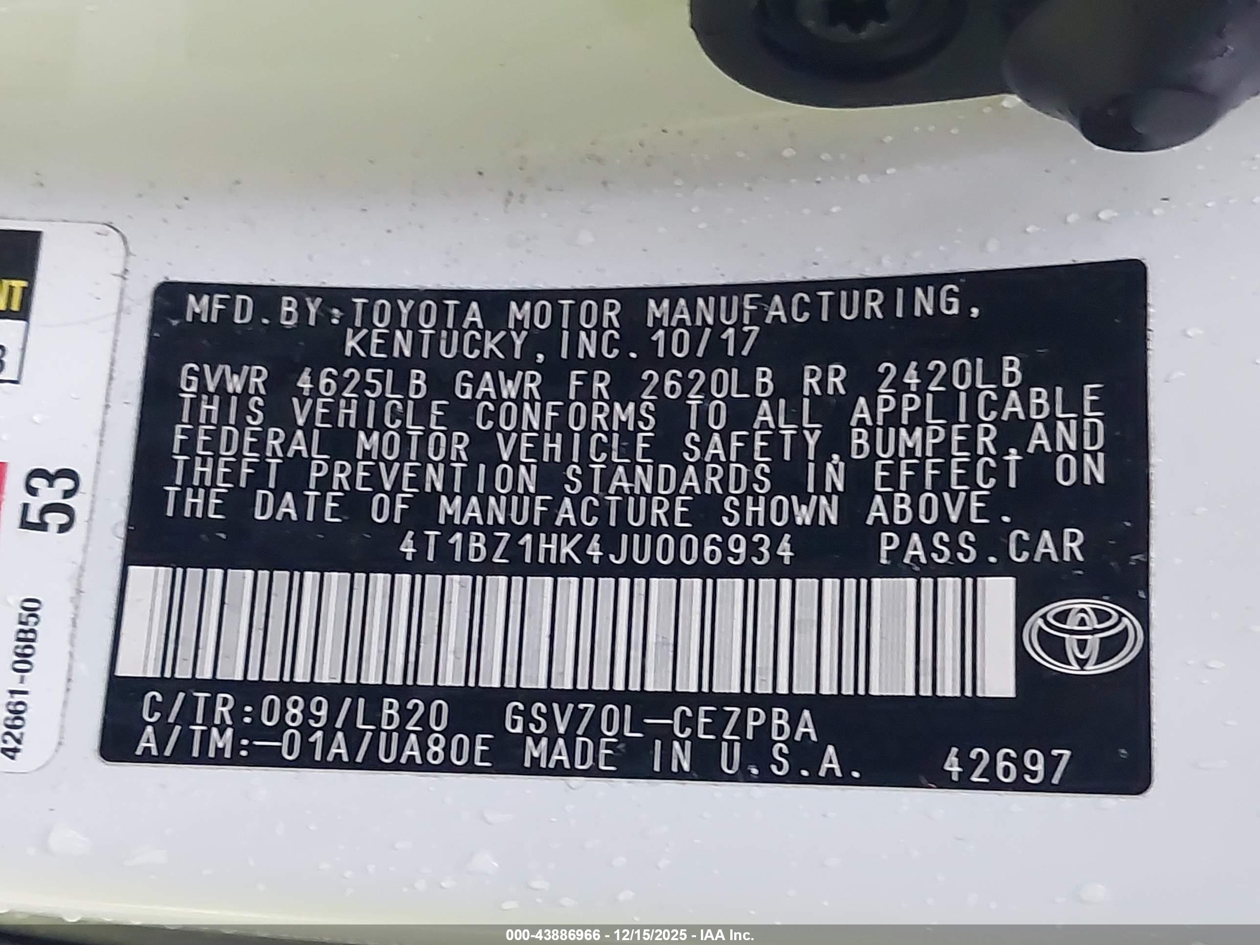 TOYOTA CAMRY image 9