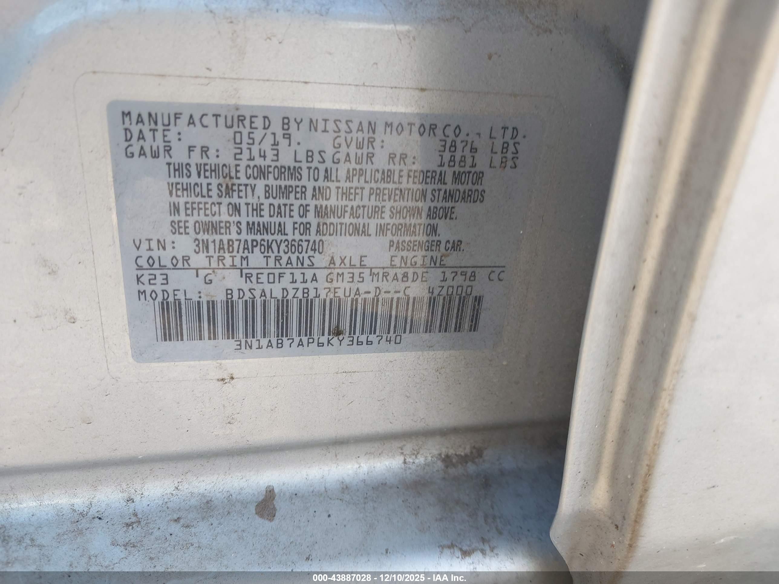 NISSAN SENTRA image 9