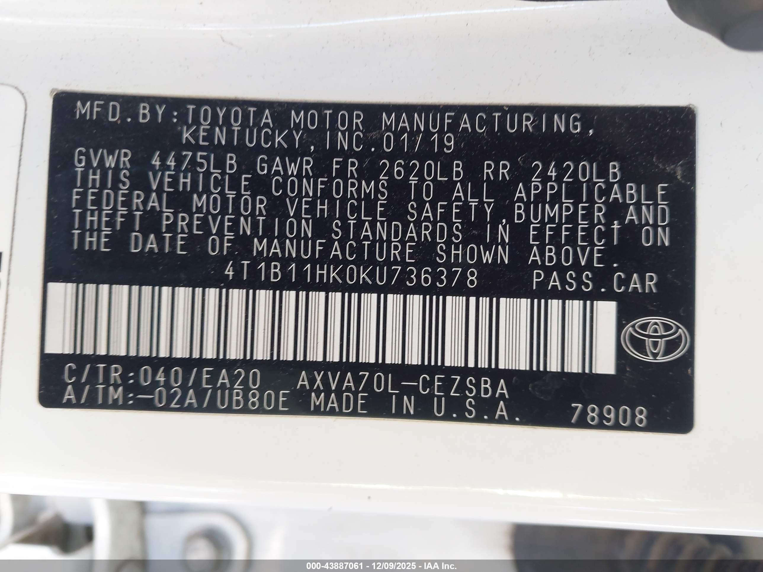 TOYOTA CAMRY image 9