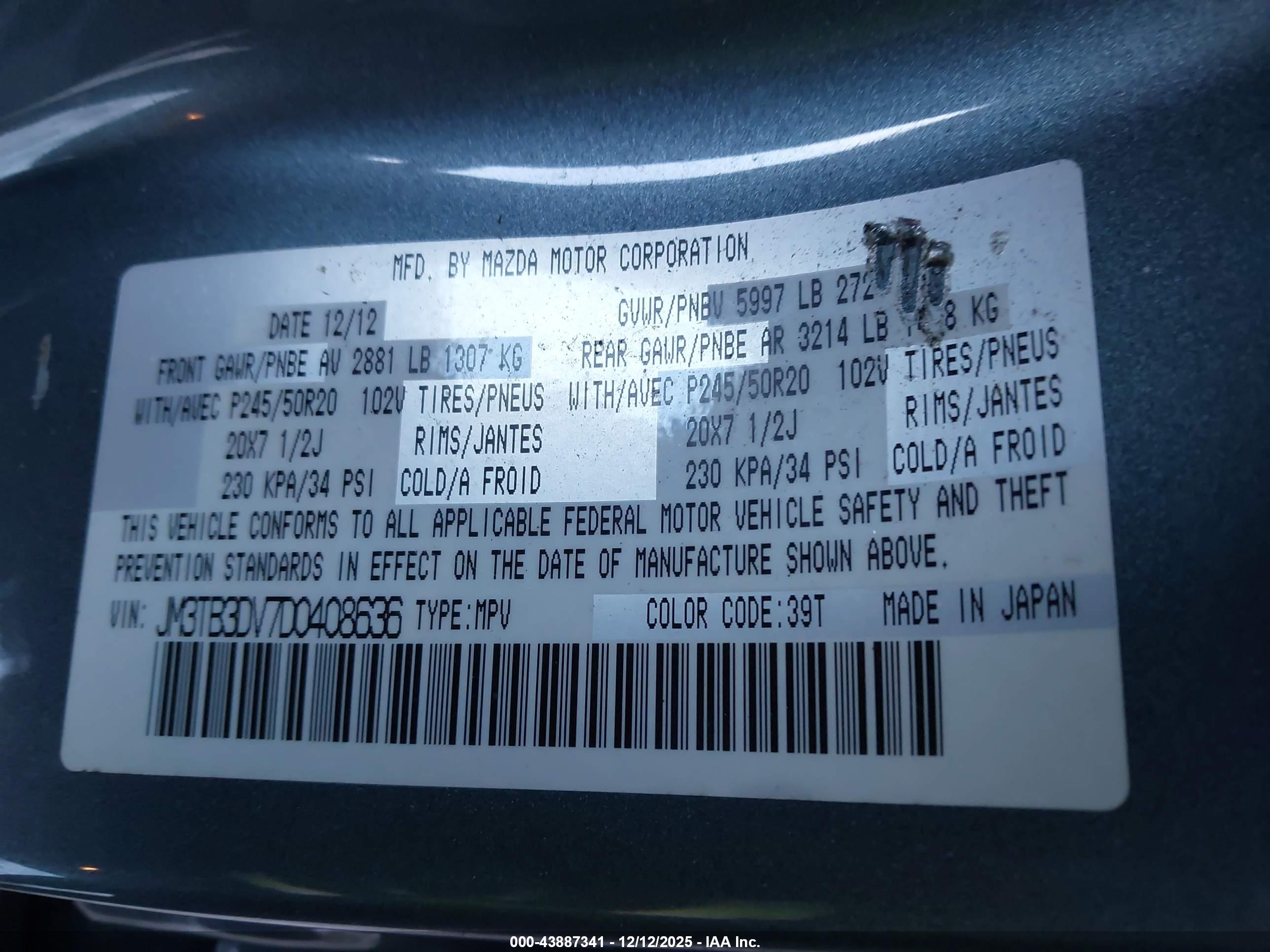 MAZDA CX-9 image 9