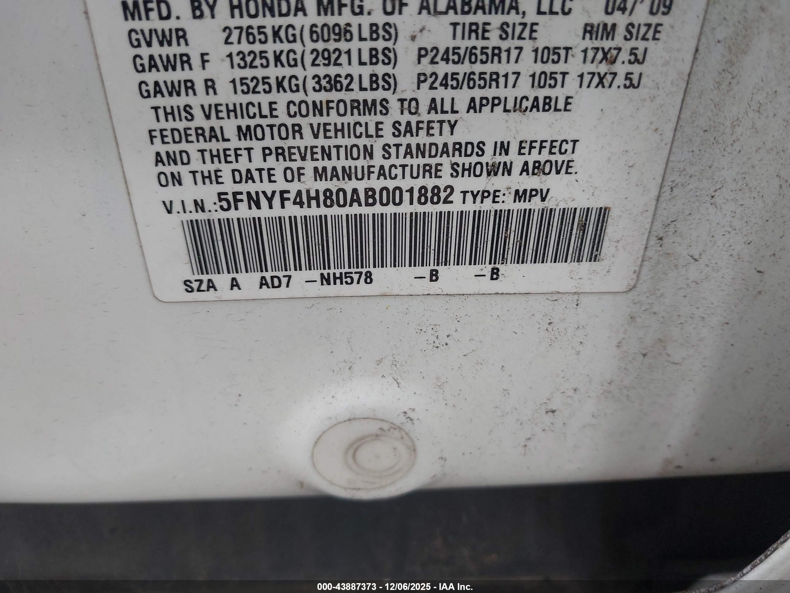HONDA PILOT image 9