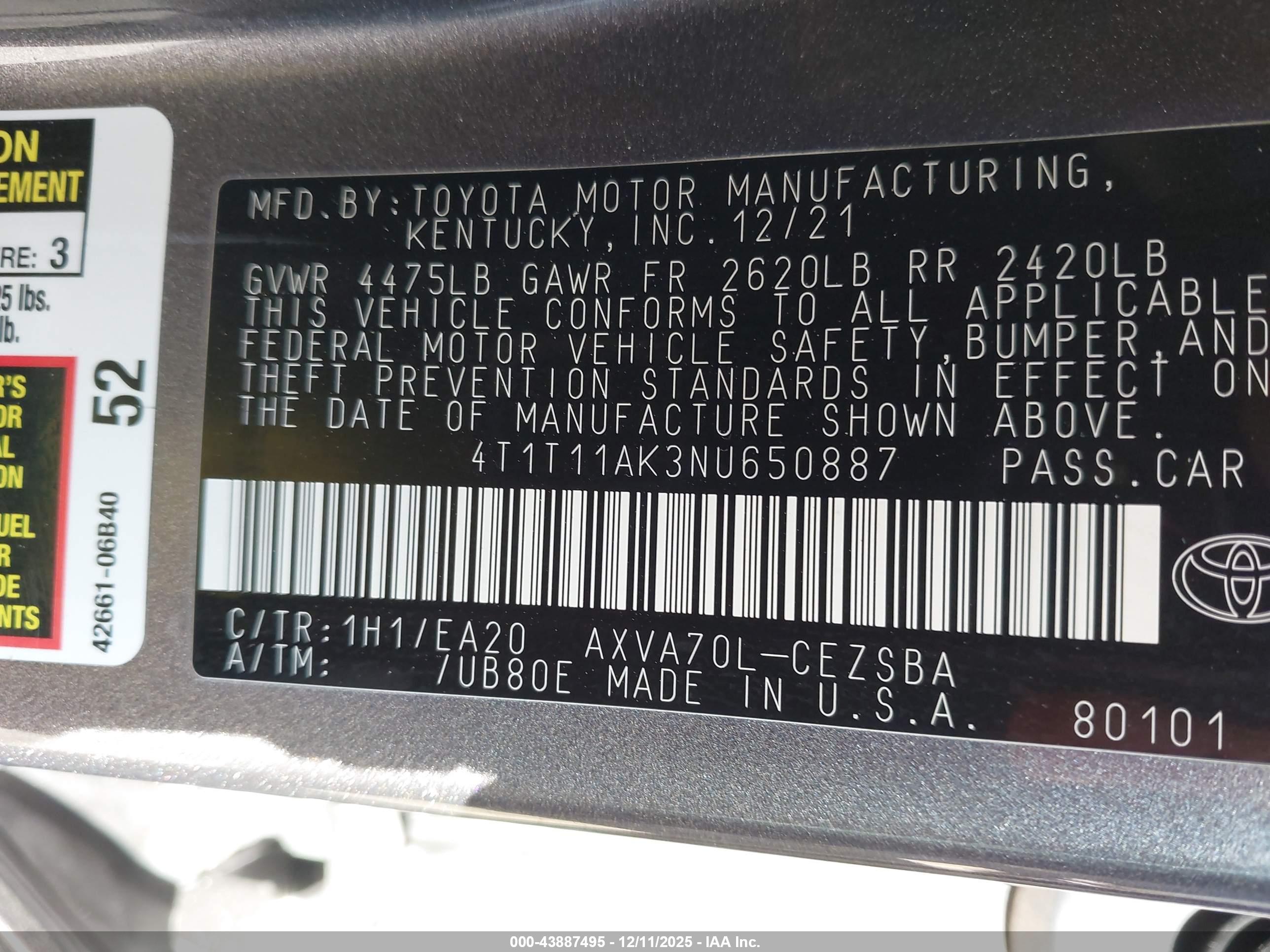TOYOTA CAMRY image 9