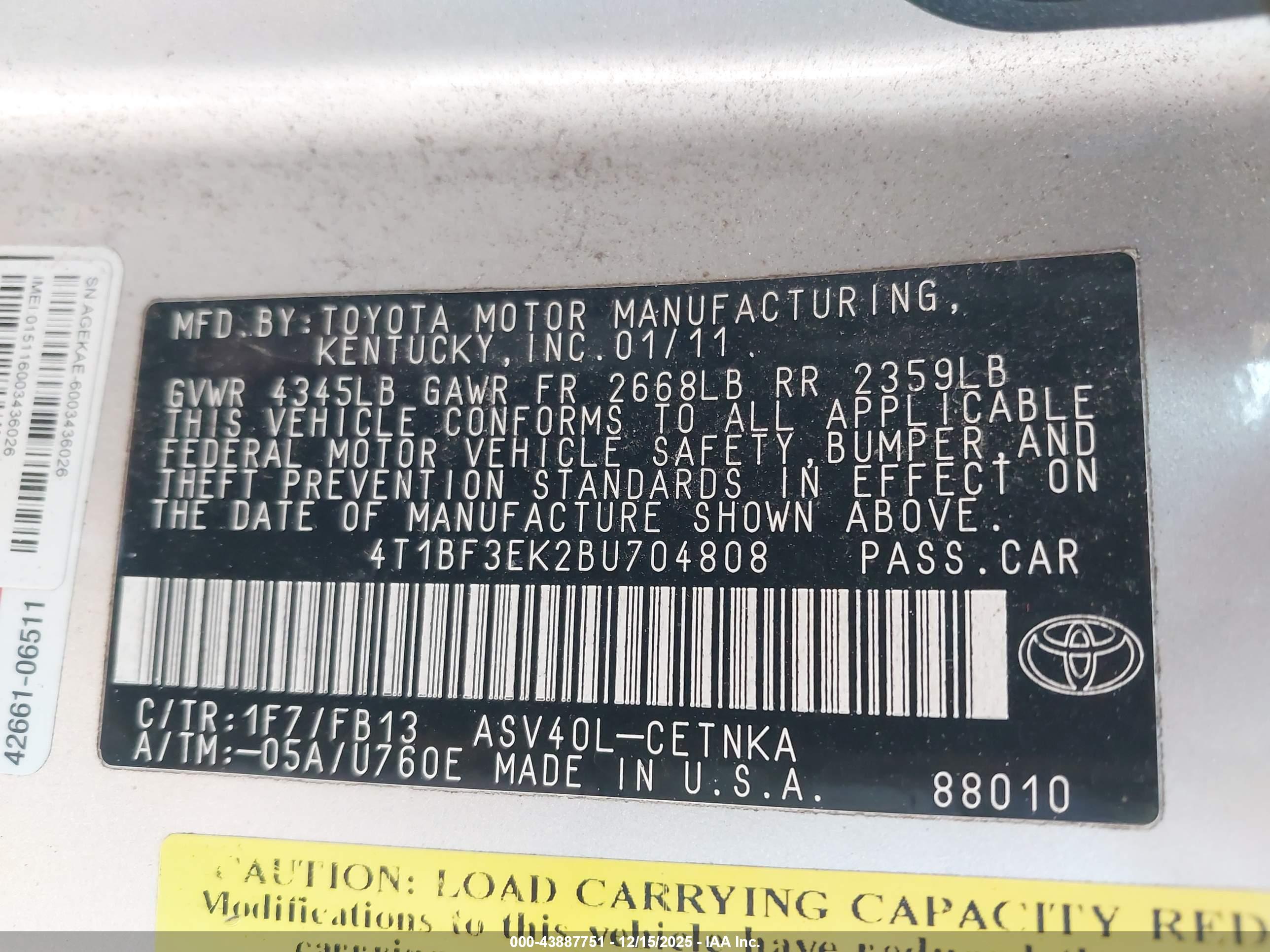 TOYOTA CAMRY image 9