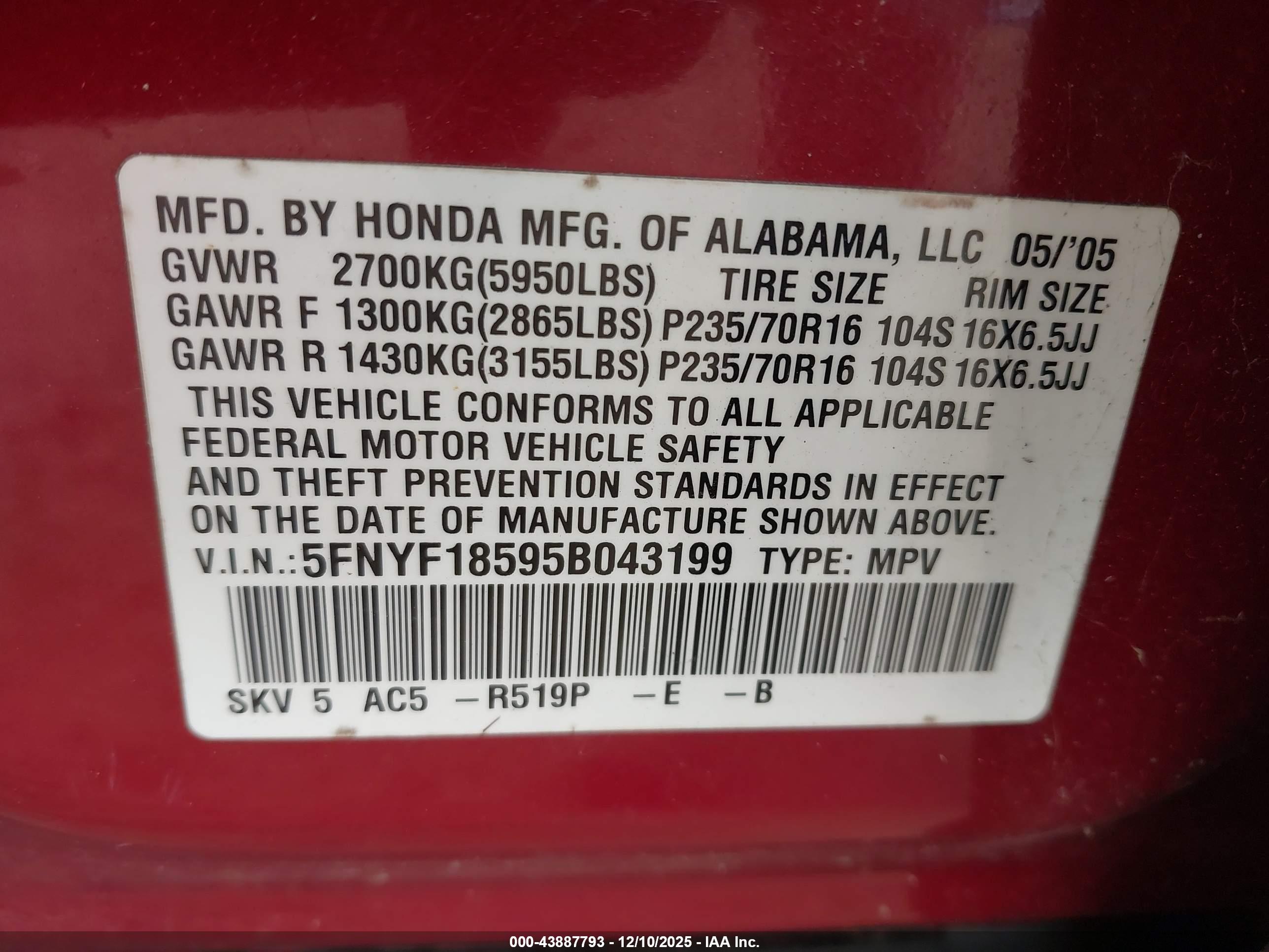 HONDA PILOT image 9