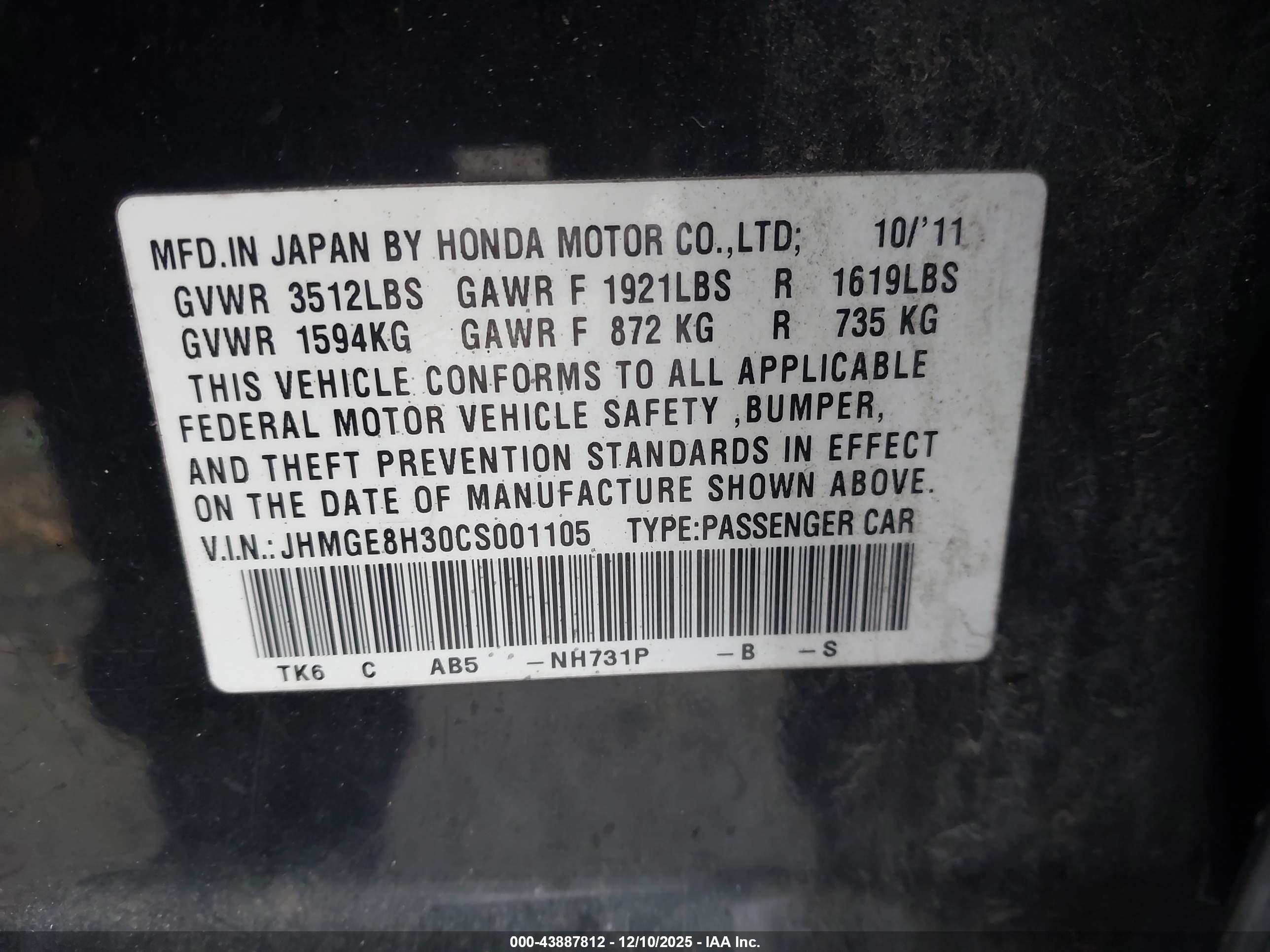 HONDA FIT image 9