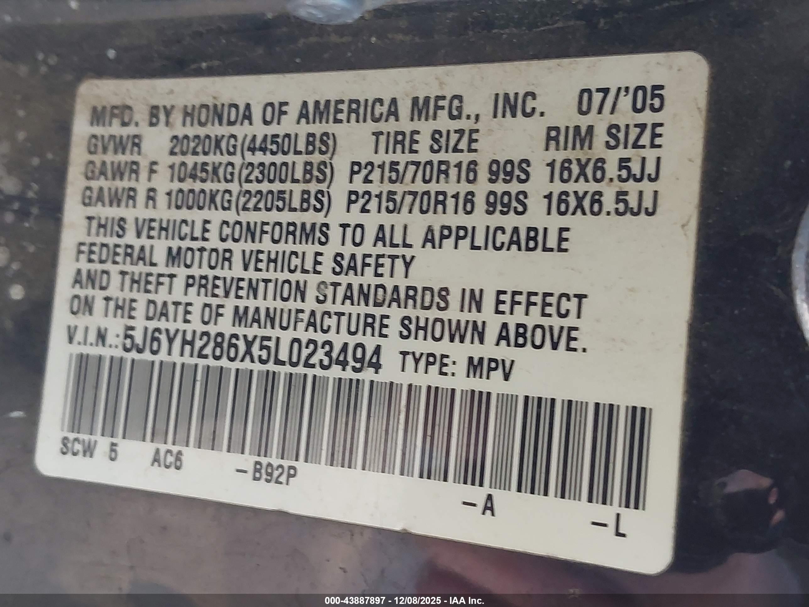 HONDA ELEMENT image 9