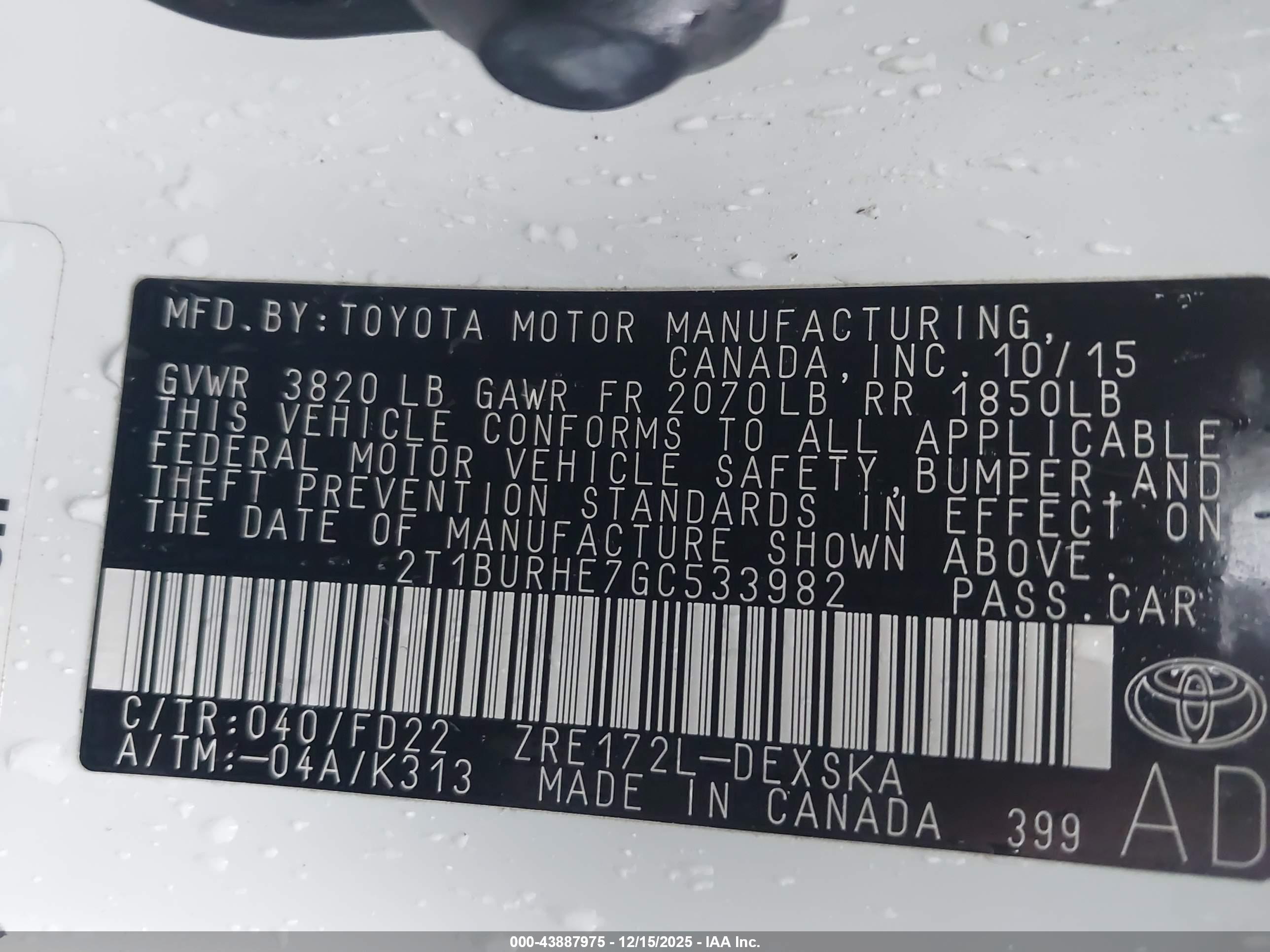TOYOTA COROLLA image 9