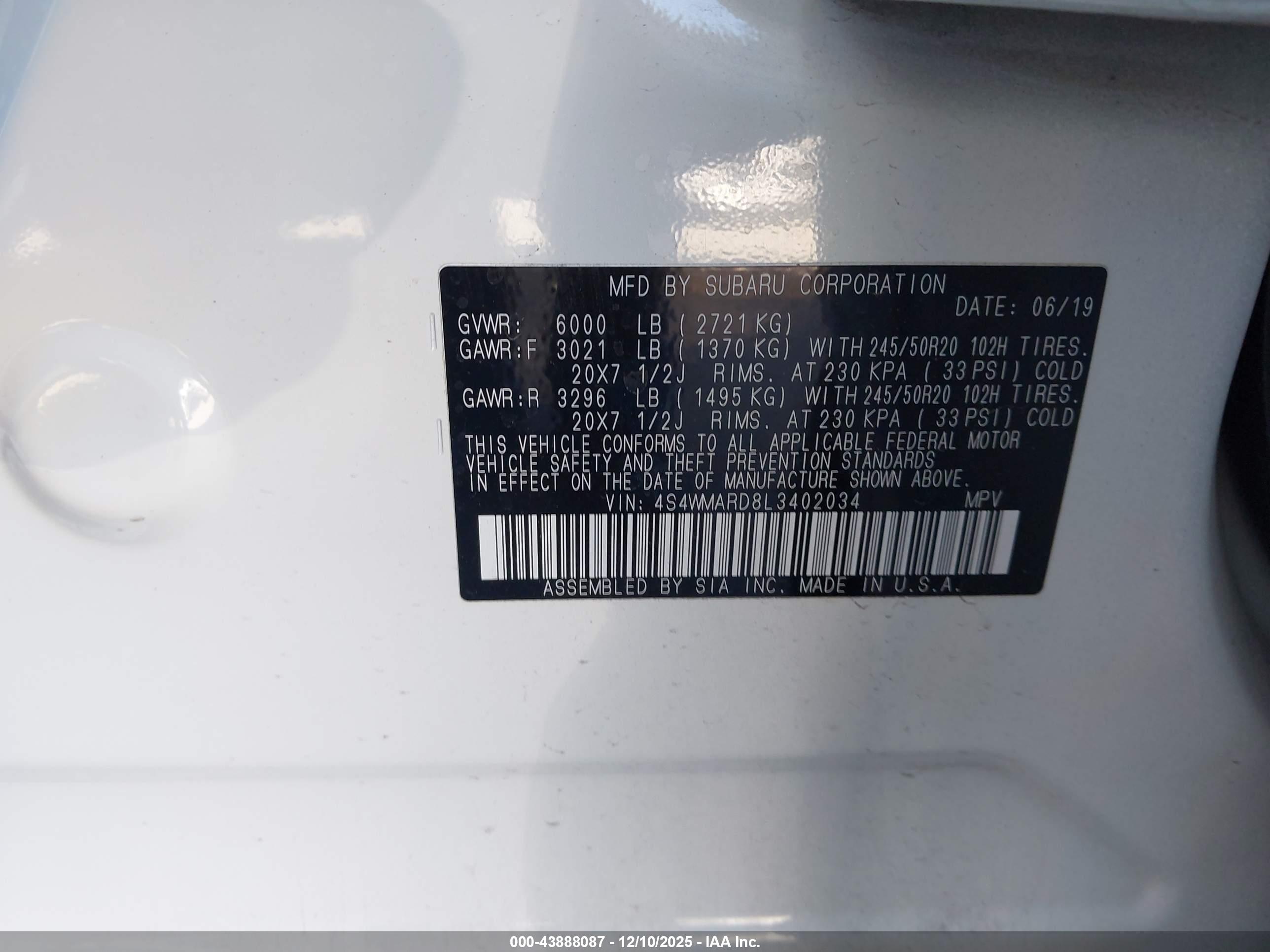 SUBARU ASCENT image 9