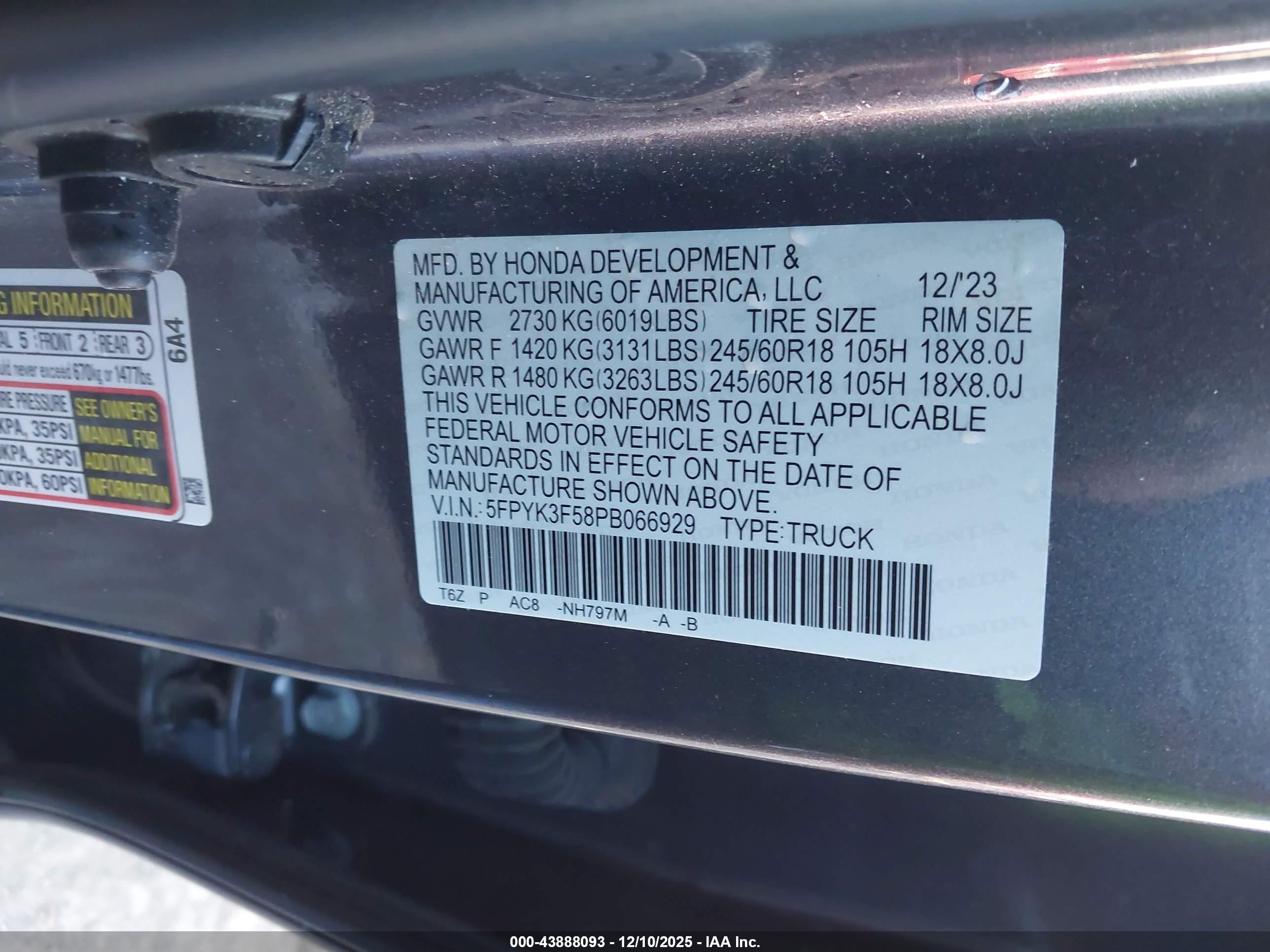 HONDA RIDGELINE image 9