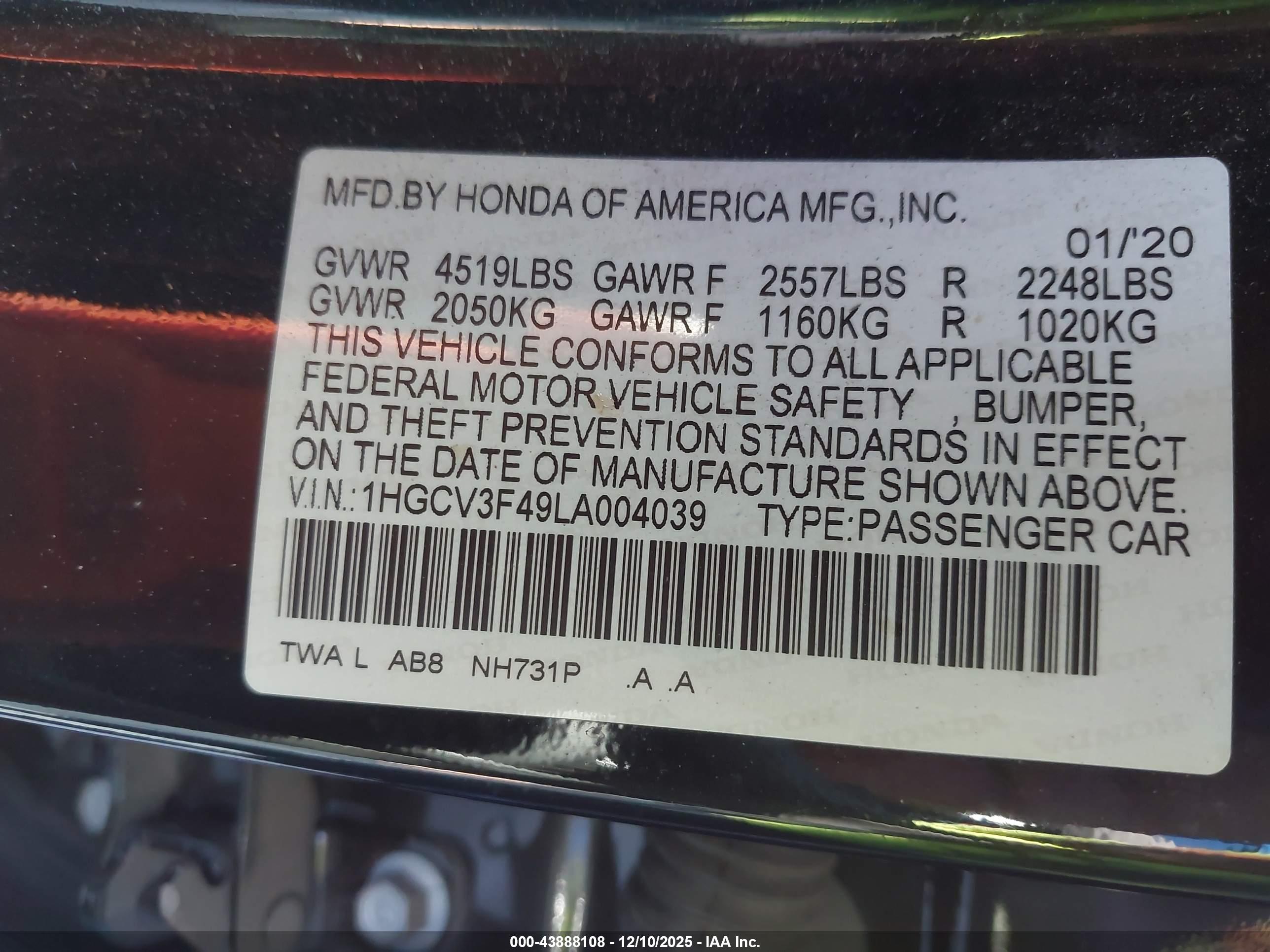 HONDA ACCORD image 9