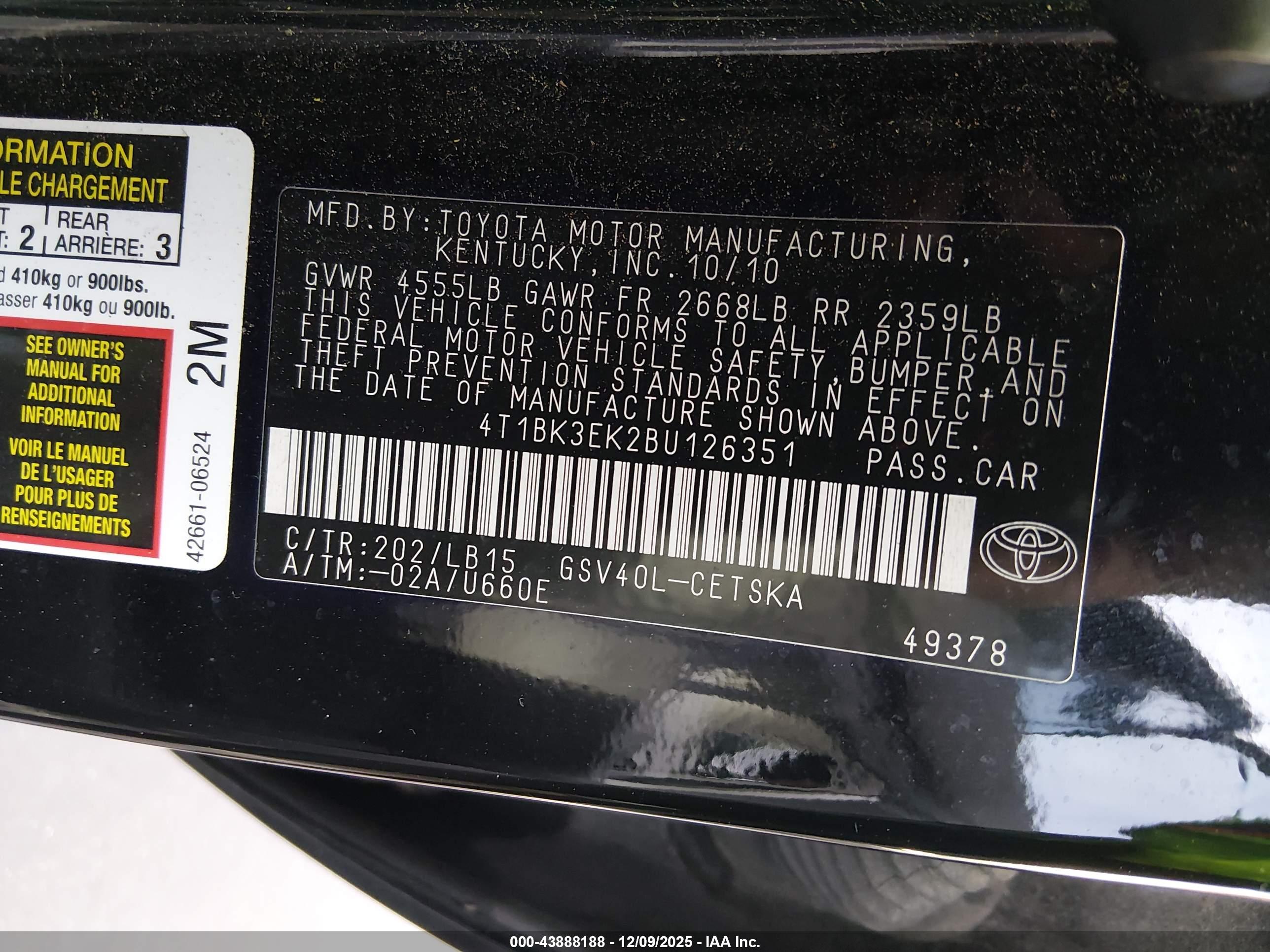 TOYOTA CAMRY image 9