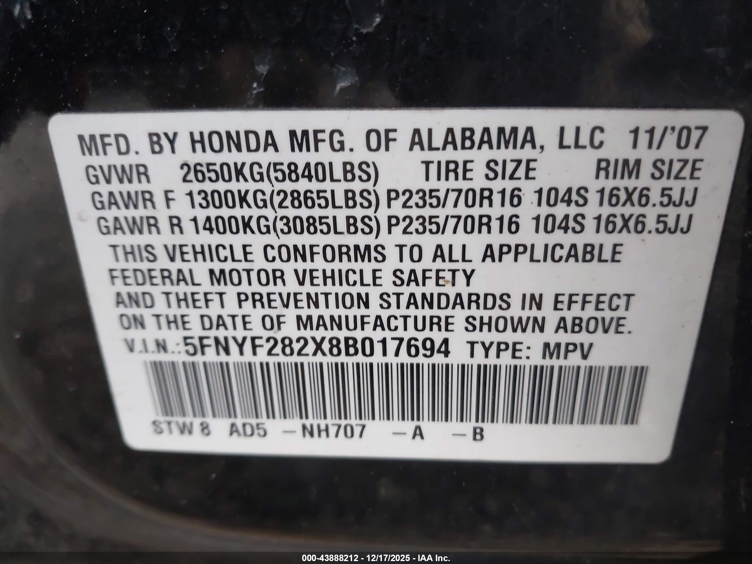 HONDA PILOT image 9