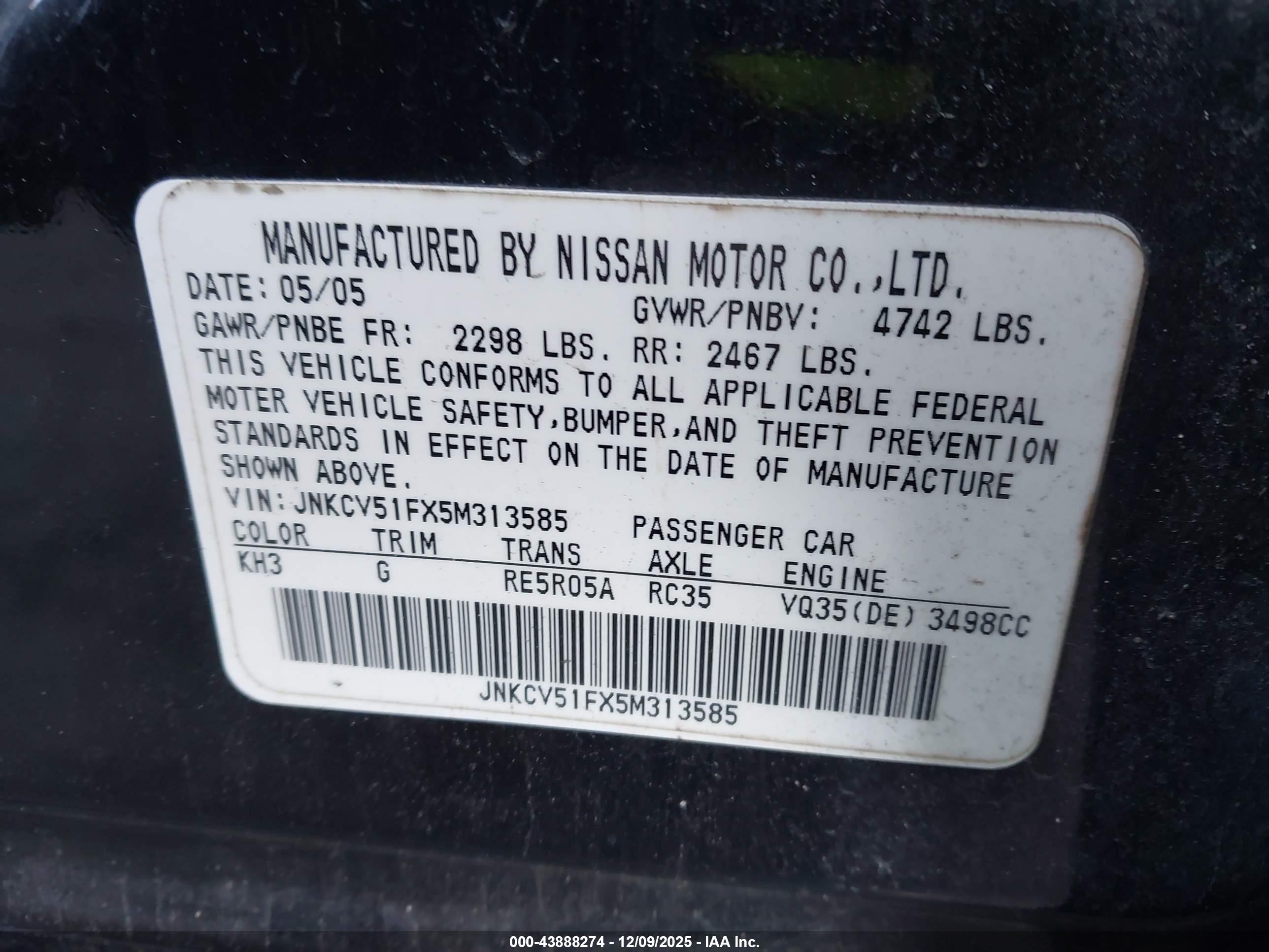 INFINITI G35X image 9