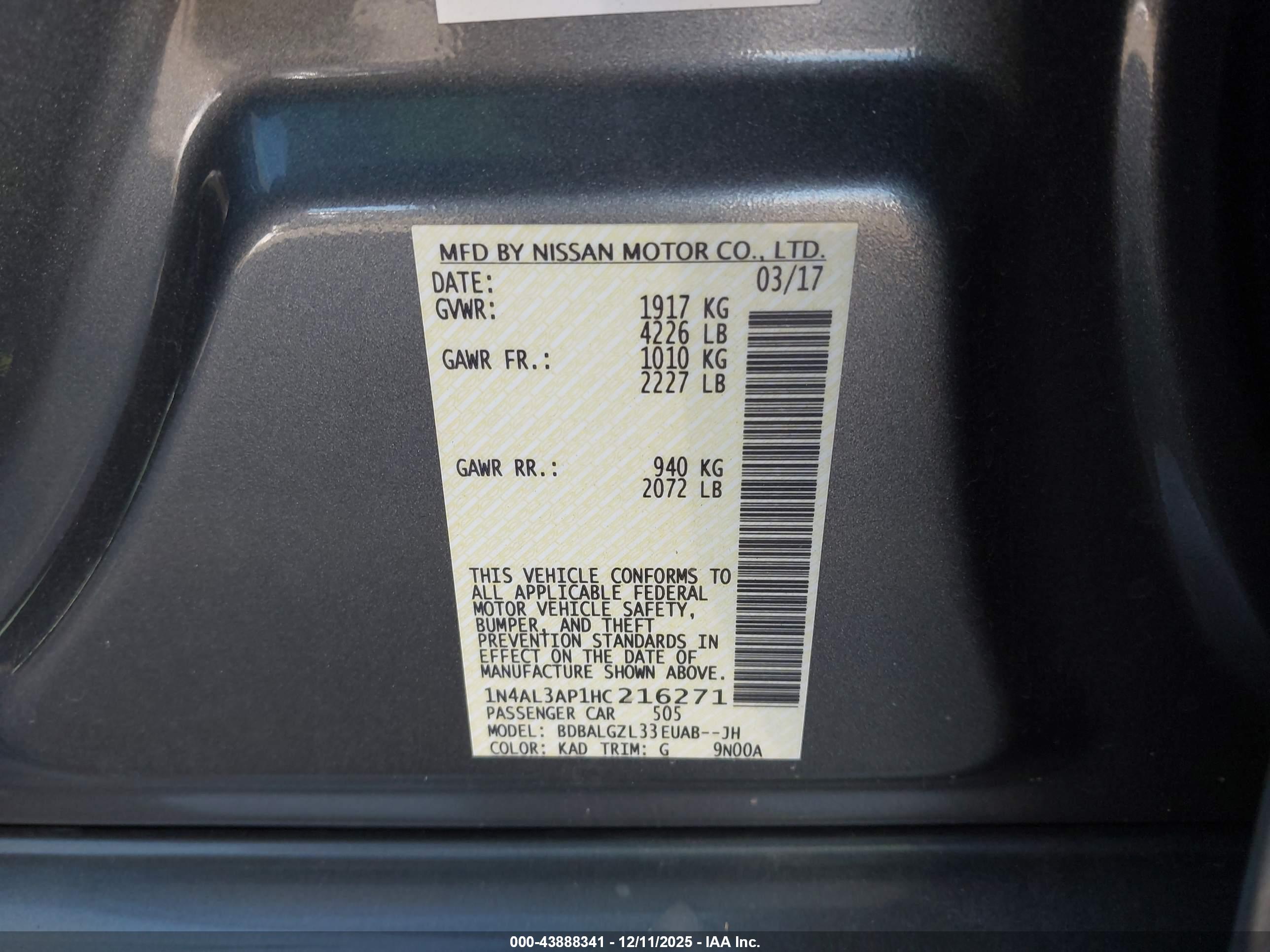 NISSAN ALTIMA image 9