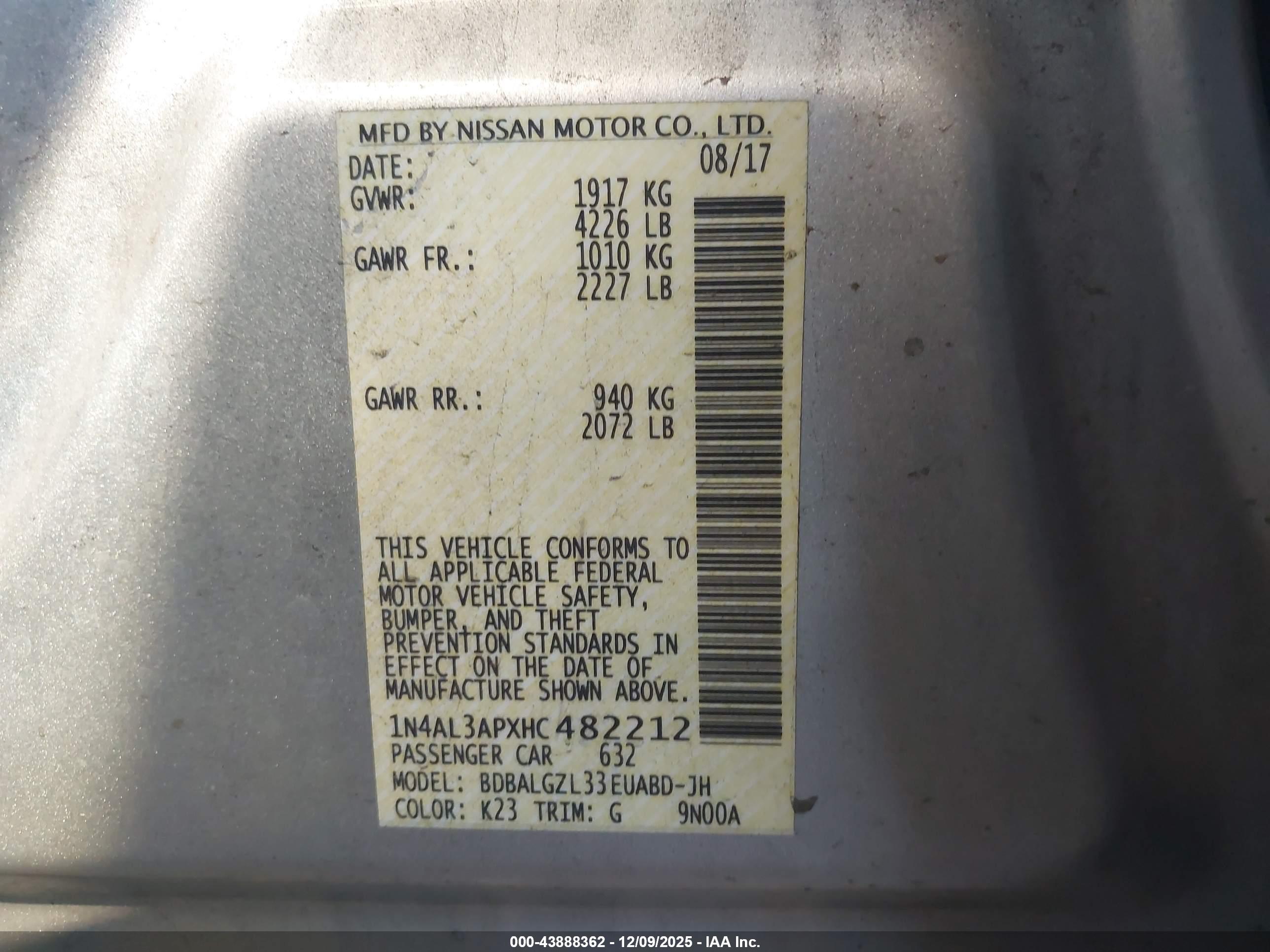 NISSAN ALTIMA image 9