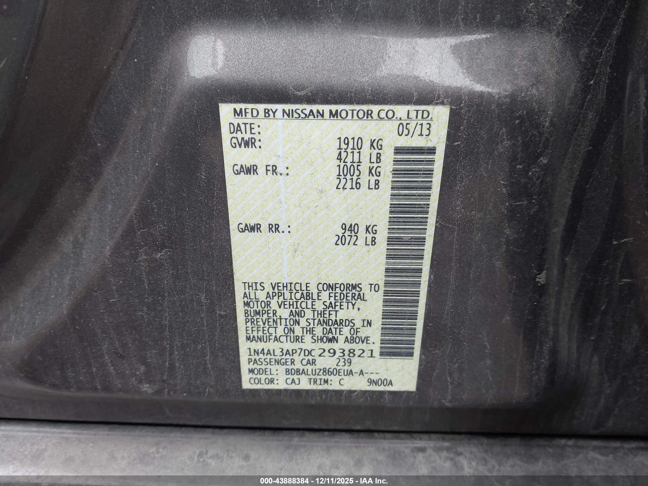 NISSAN ALTIMA image 9