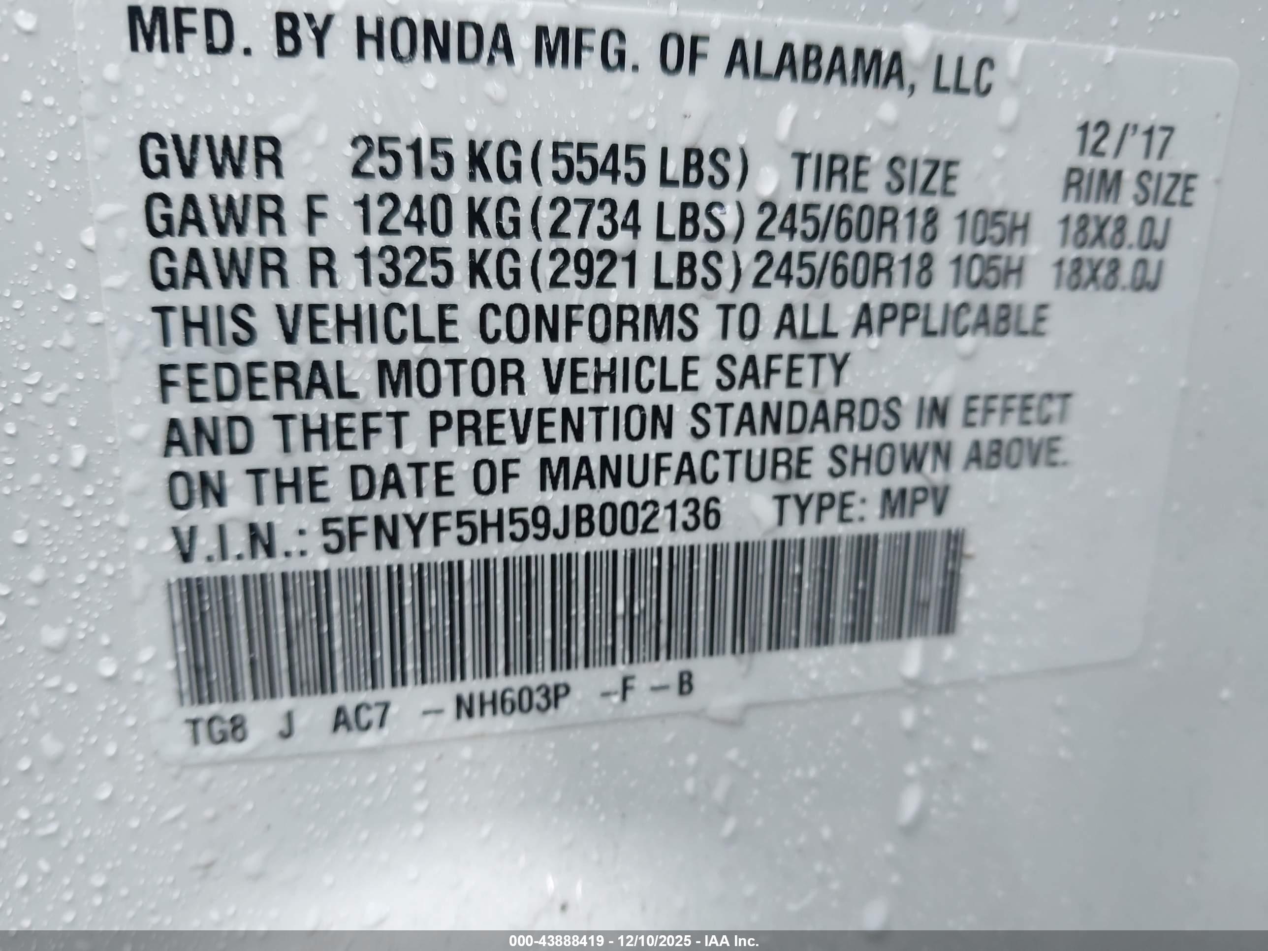 HONDA PILOT image 9