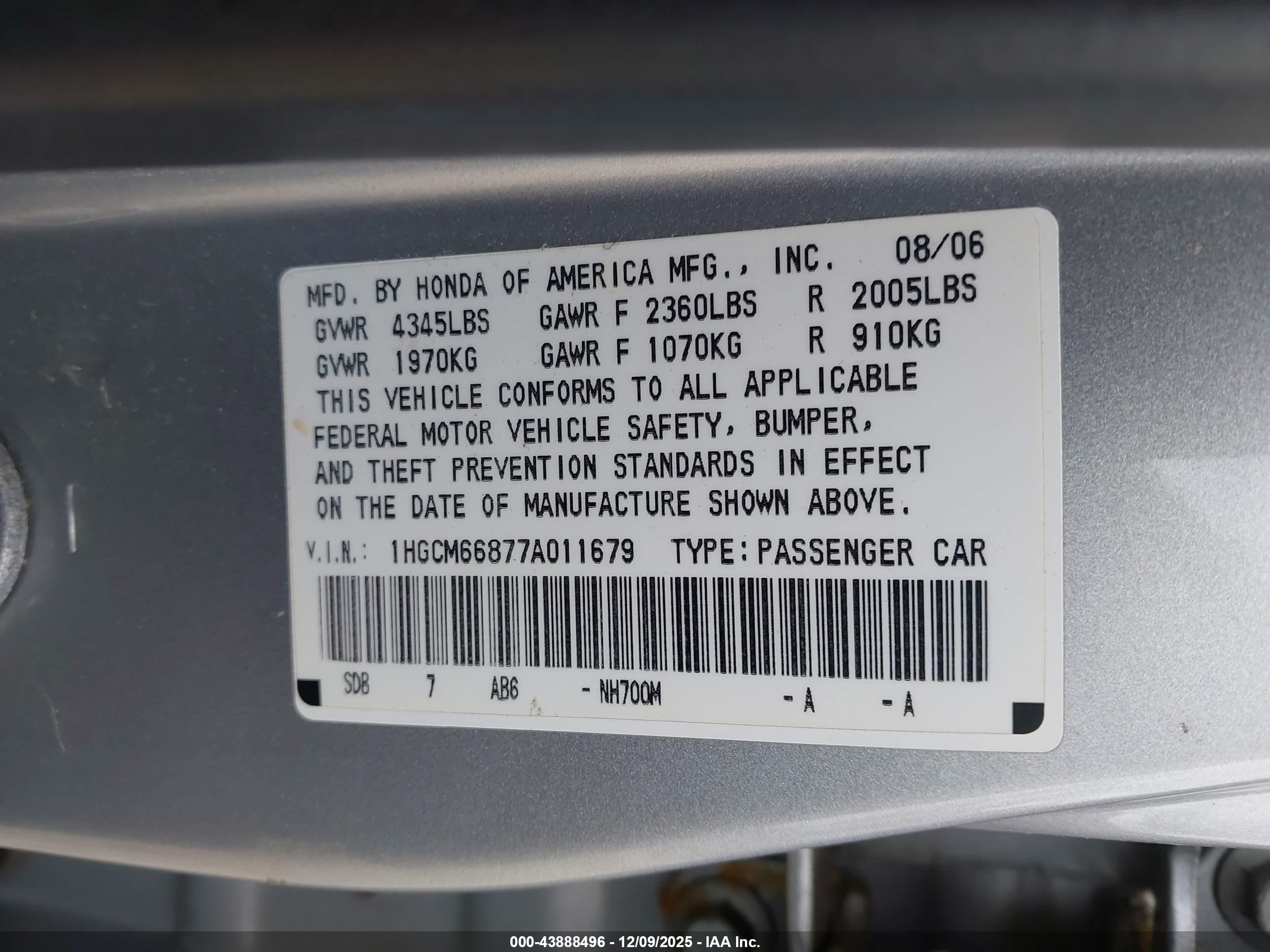 HONDA ACCORD image 9