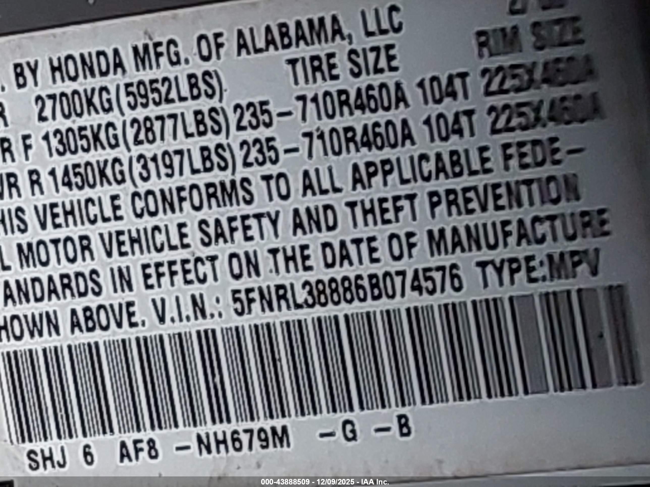 HONDA ODYSSEY image 9