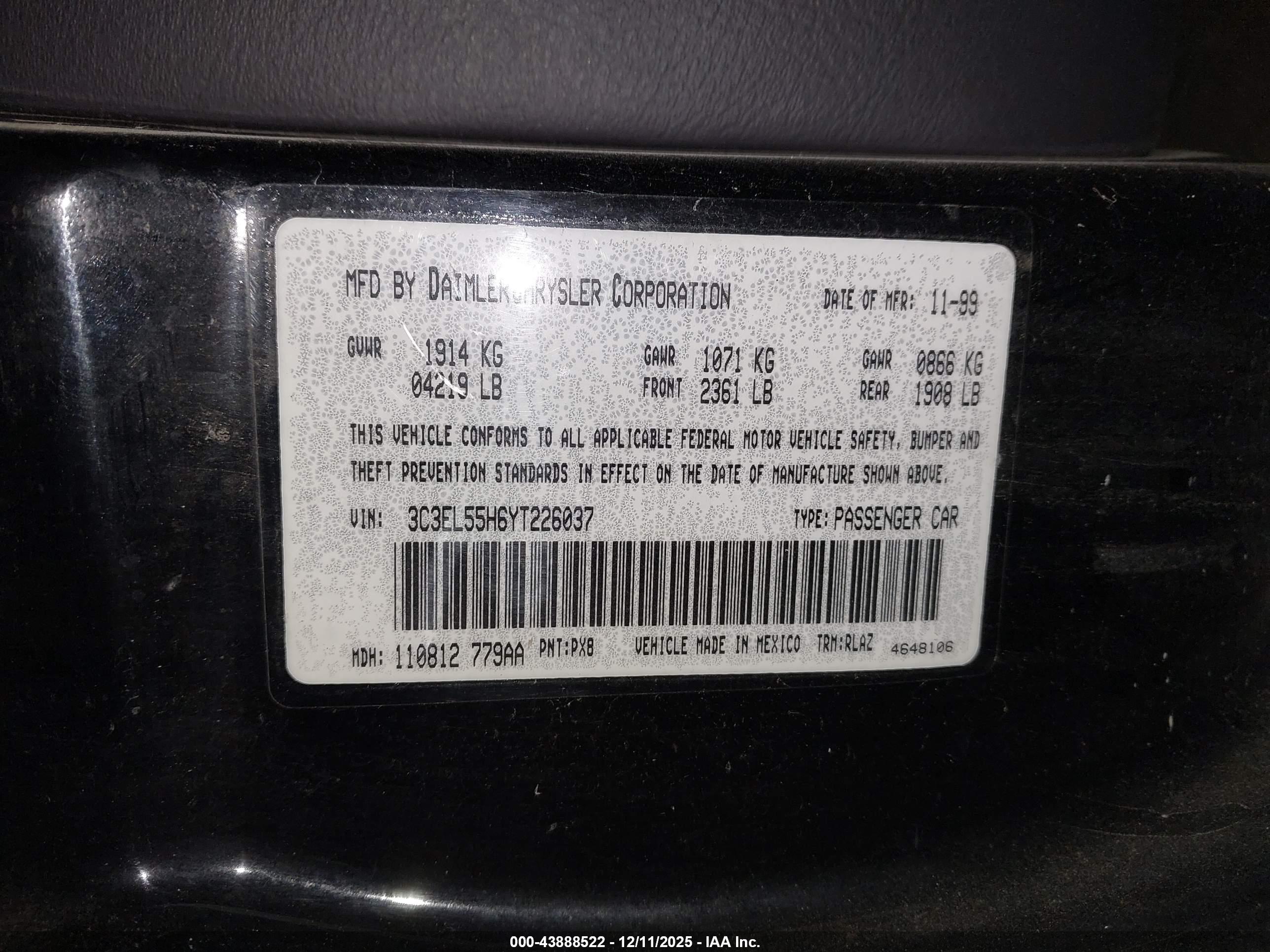 CHRYSLER SEBRING image 9
