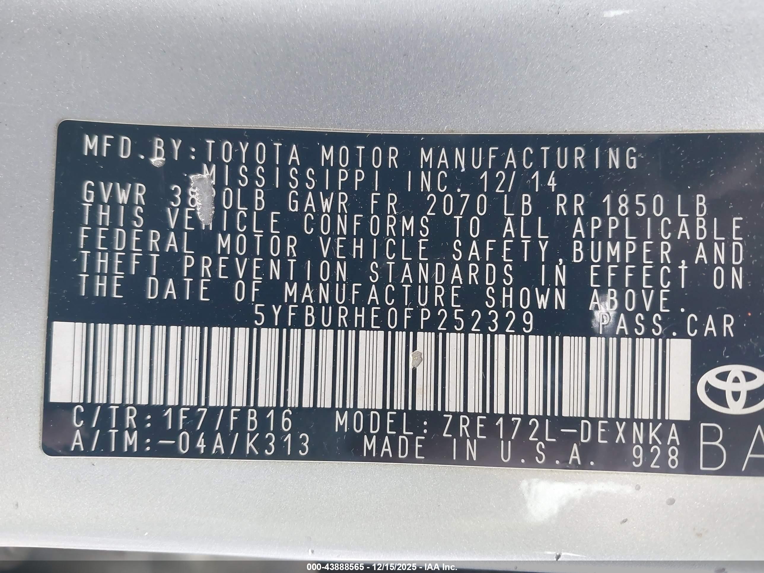 TOYOTA COROLLA image 9