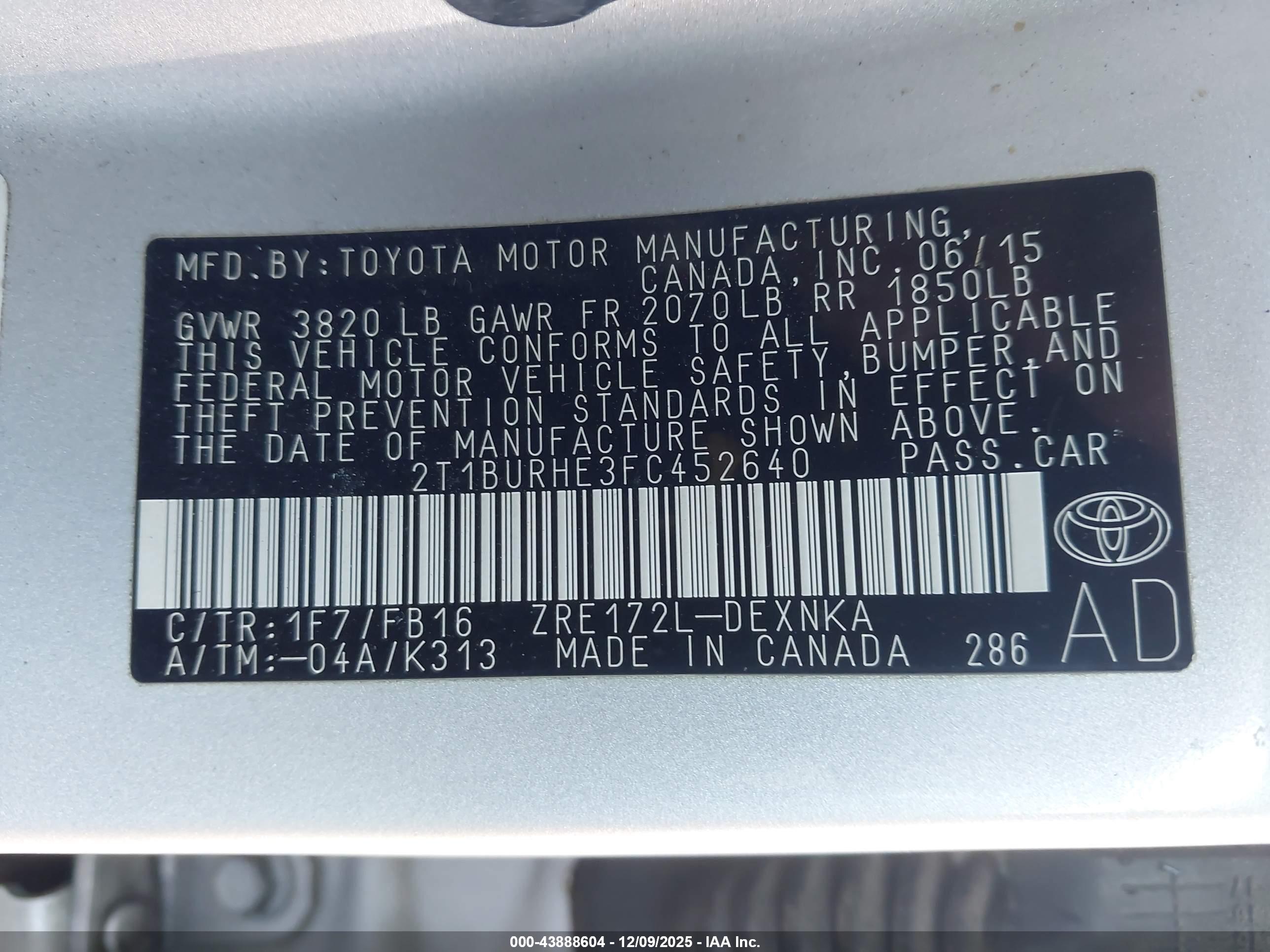 TOYOTA COROLLA image 9