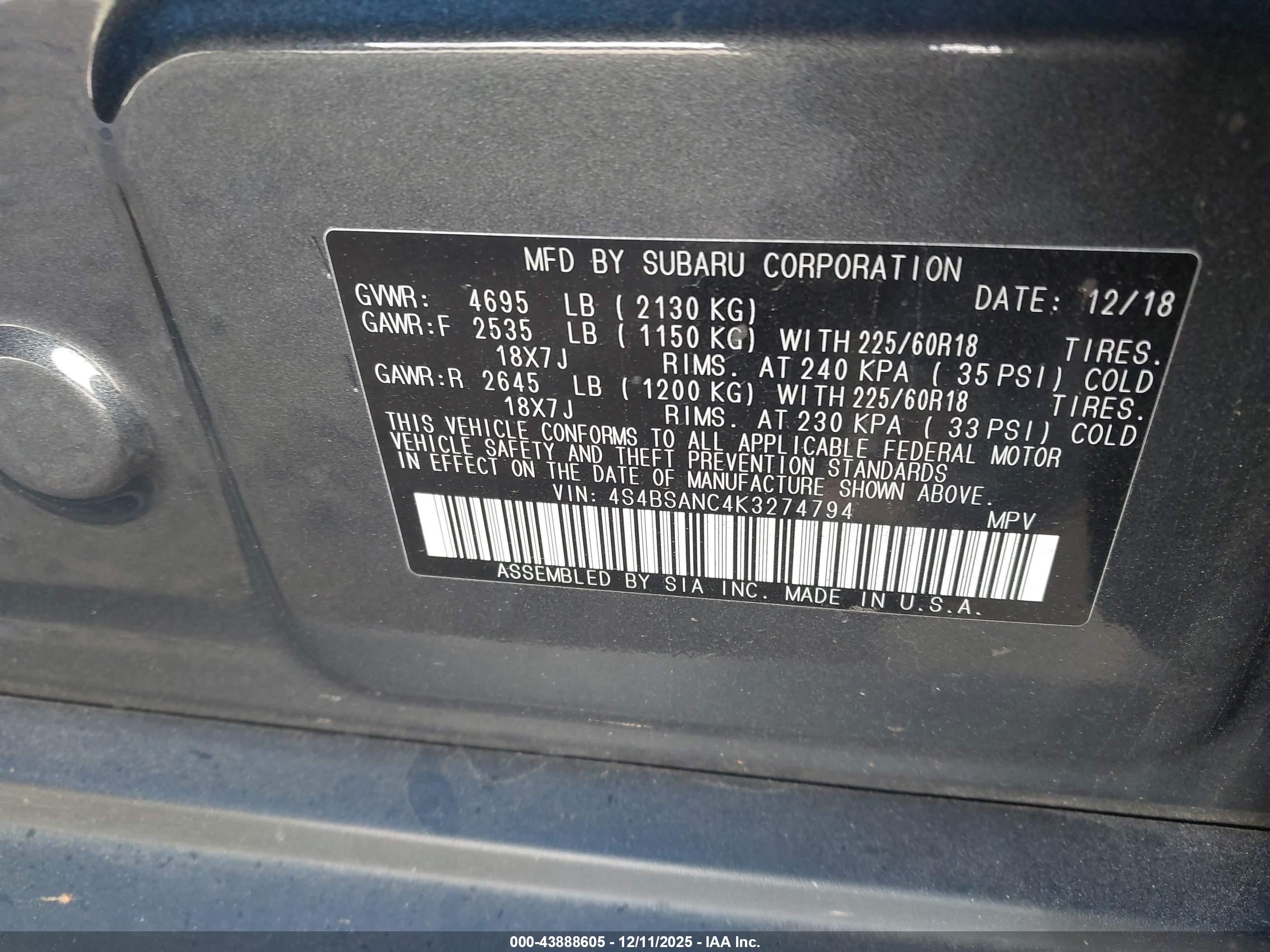 SUBARU OUTBACK image 9