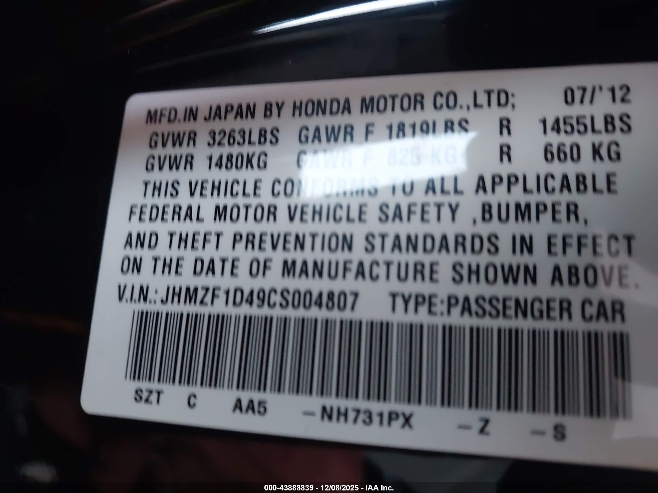 HONDA CR-Z image 9