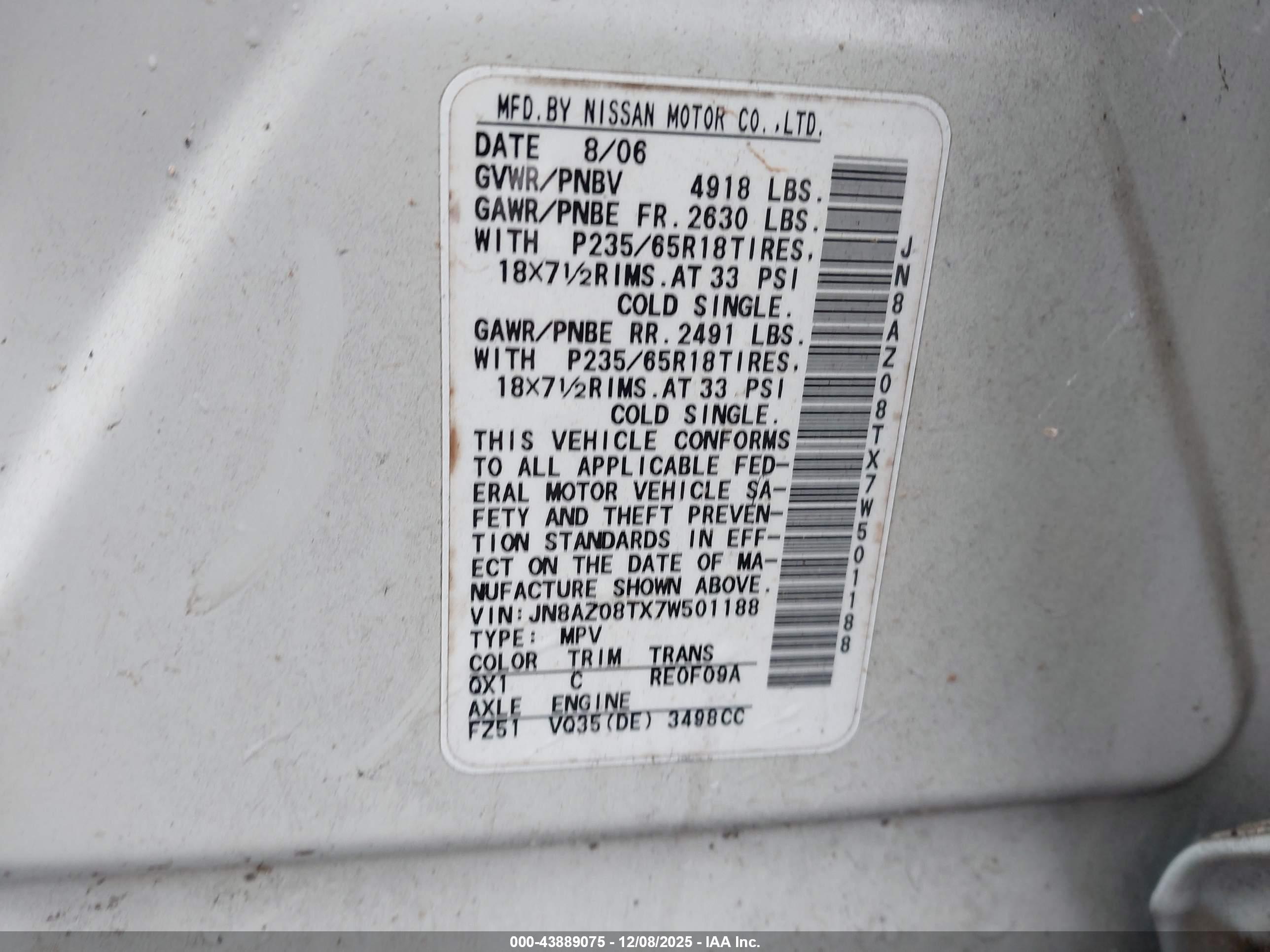 NISSAN MURANO image 9