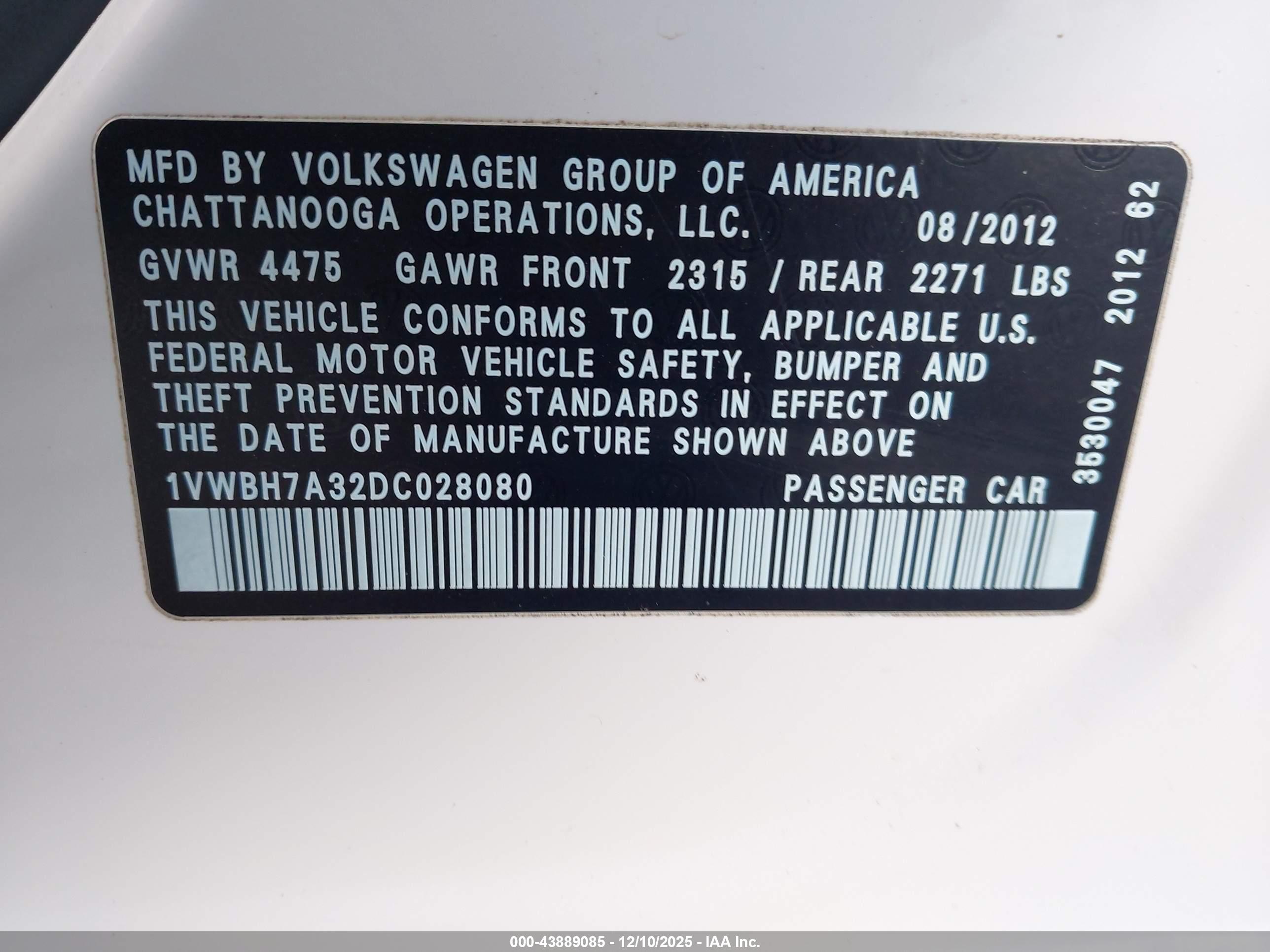 VOLKSWAGEN PASSAT image 9