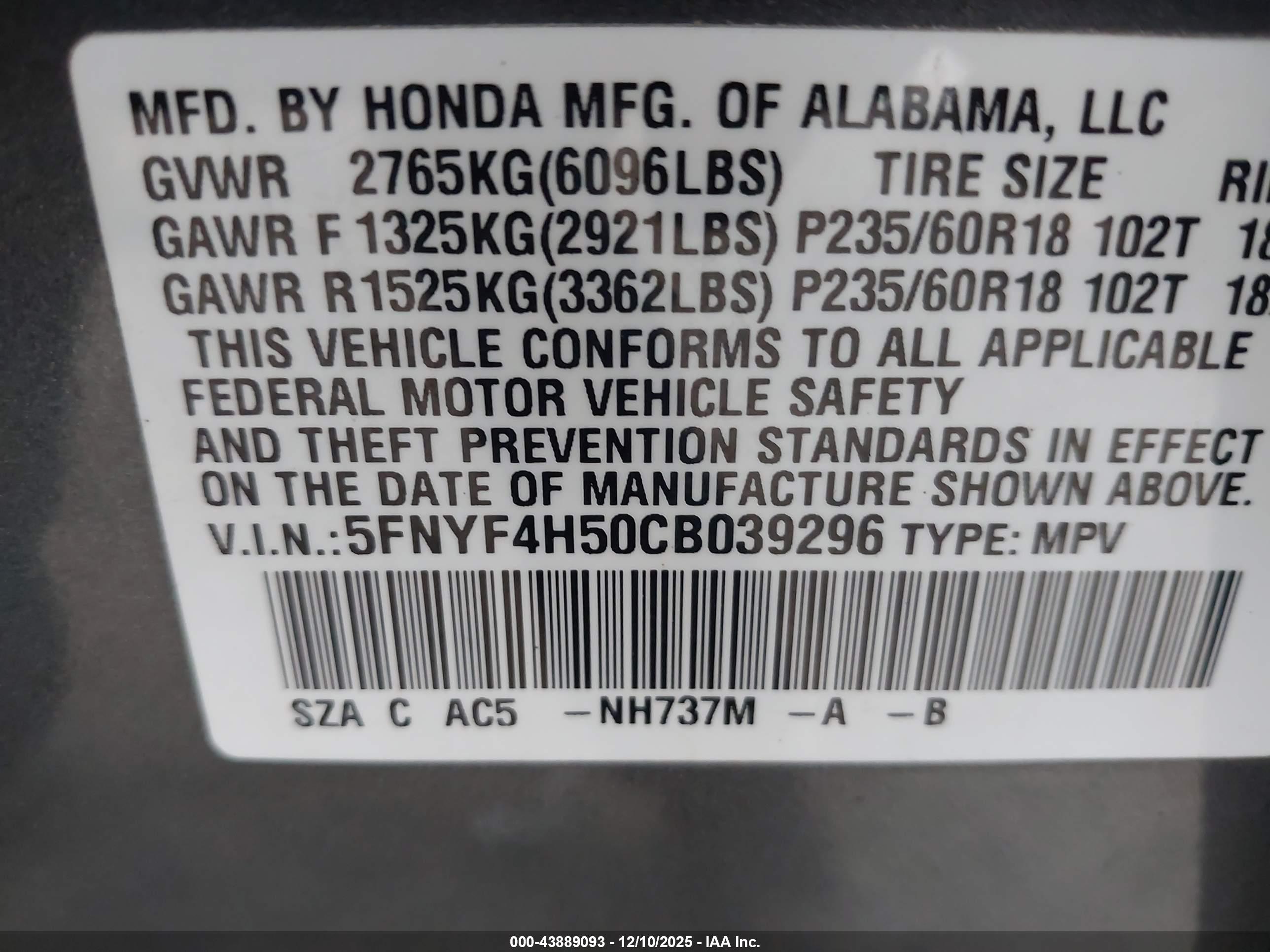 HONDA PILOT image 9