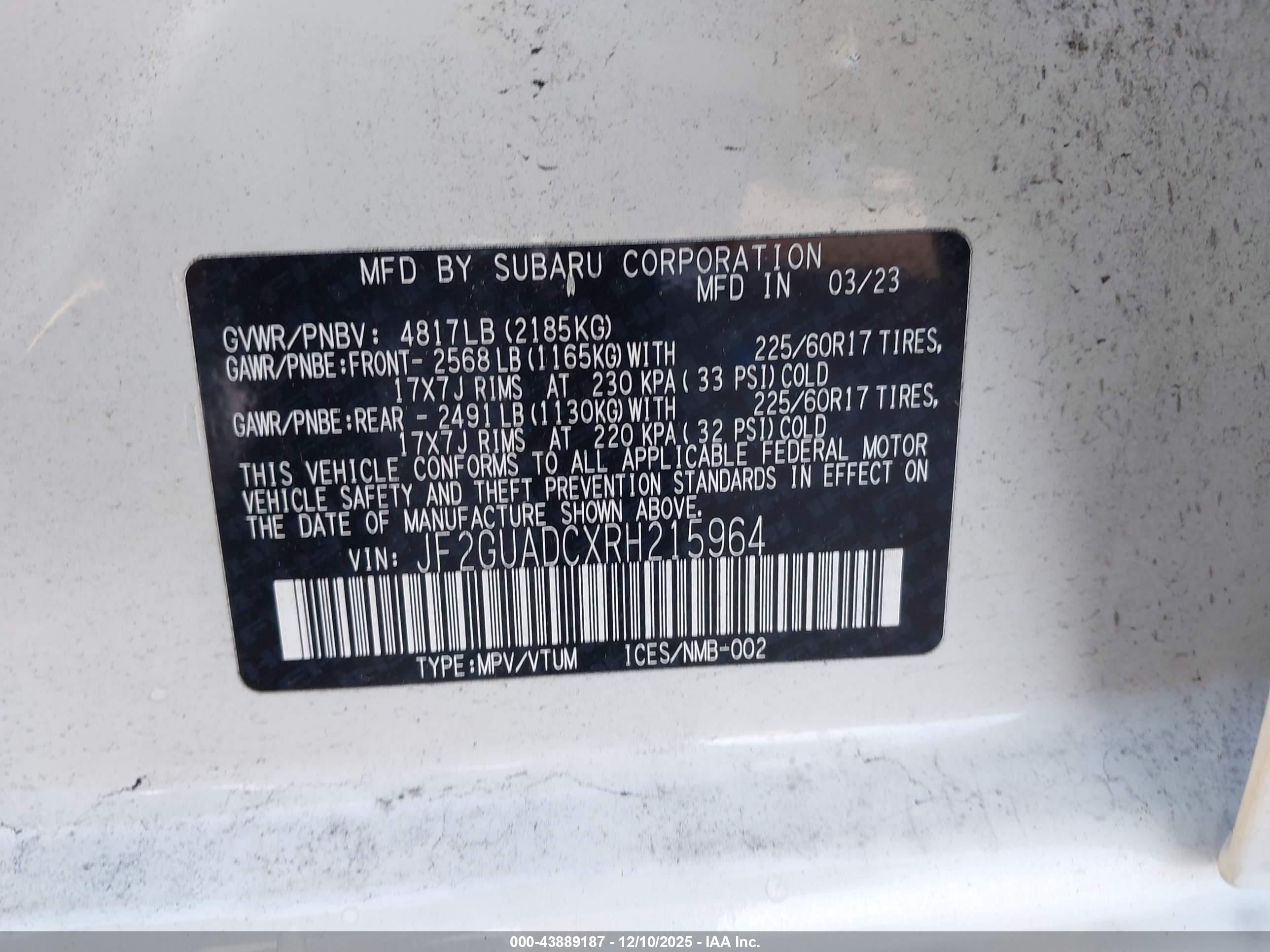 SUBARU CROSSTREK image 9