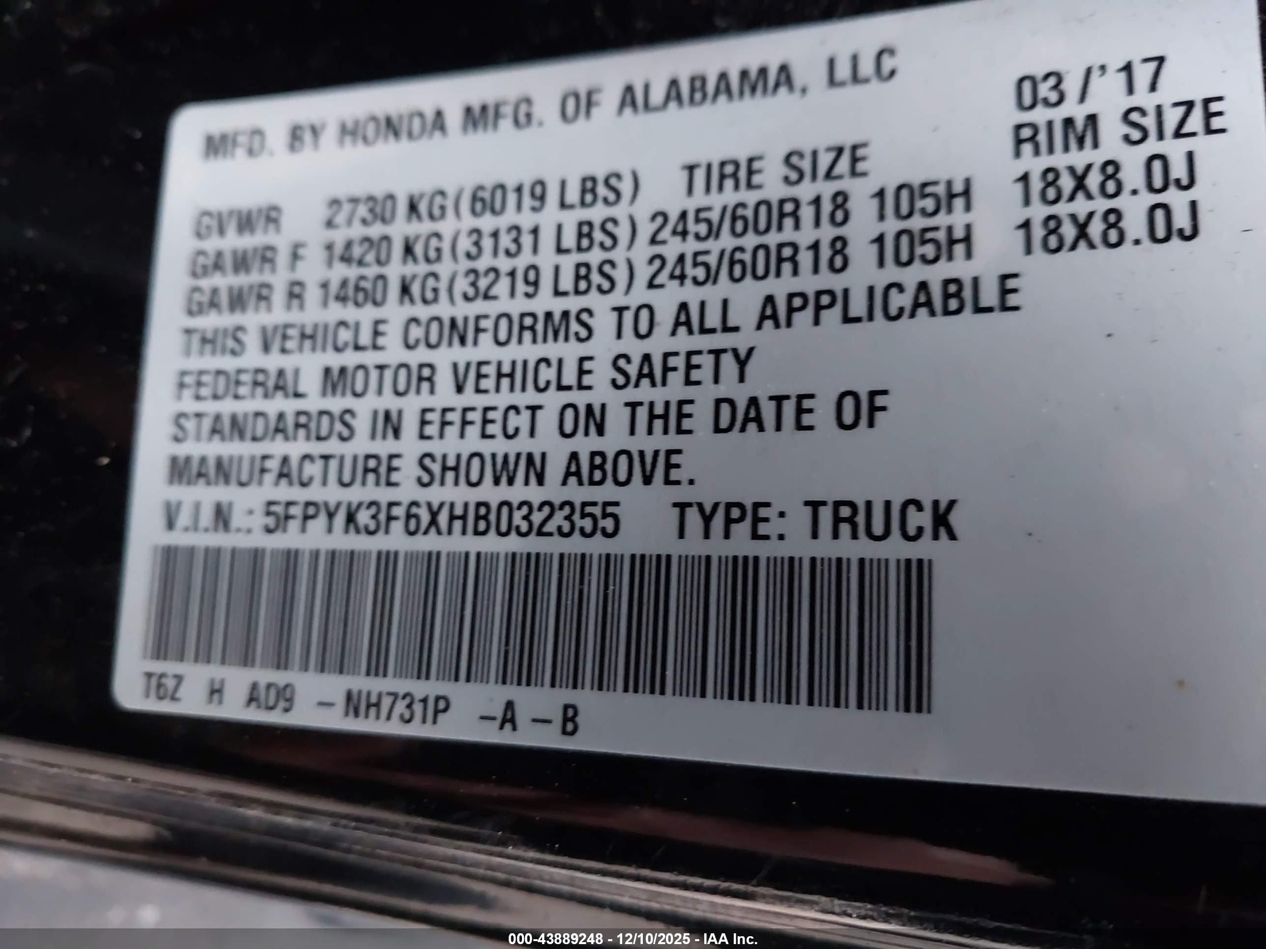 HONDA RIDGELINE image 9