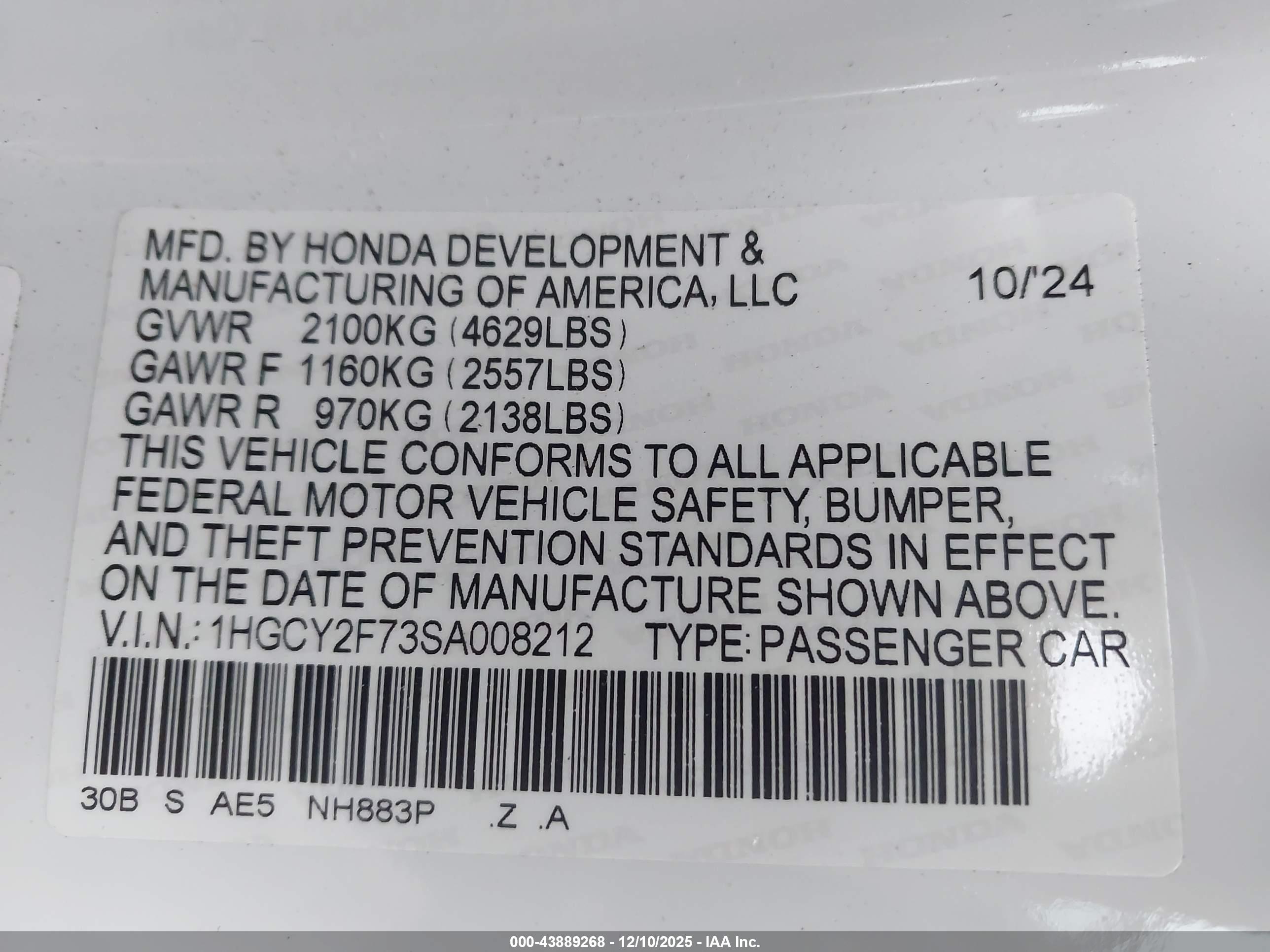 HONDA ACCORD image 9