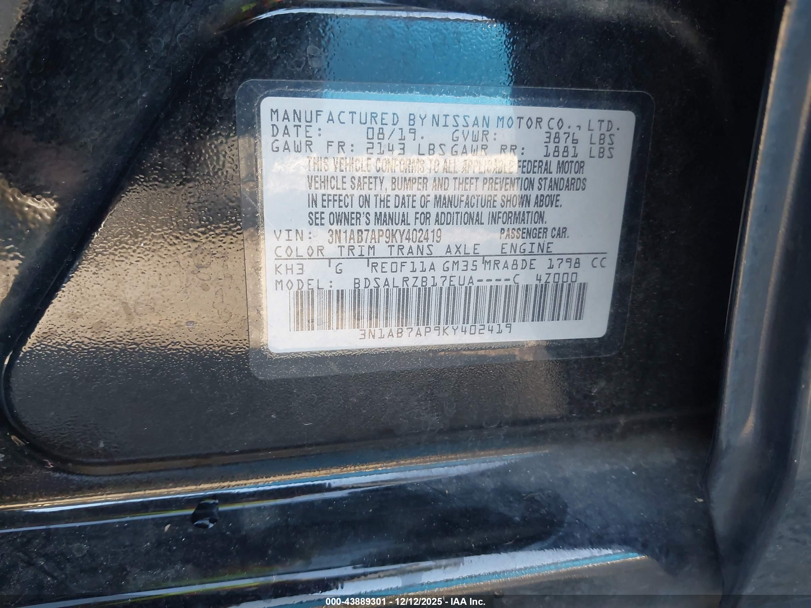 NISSAN SENTRA image 9