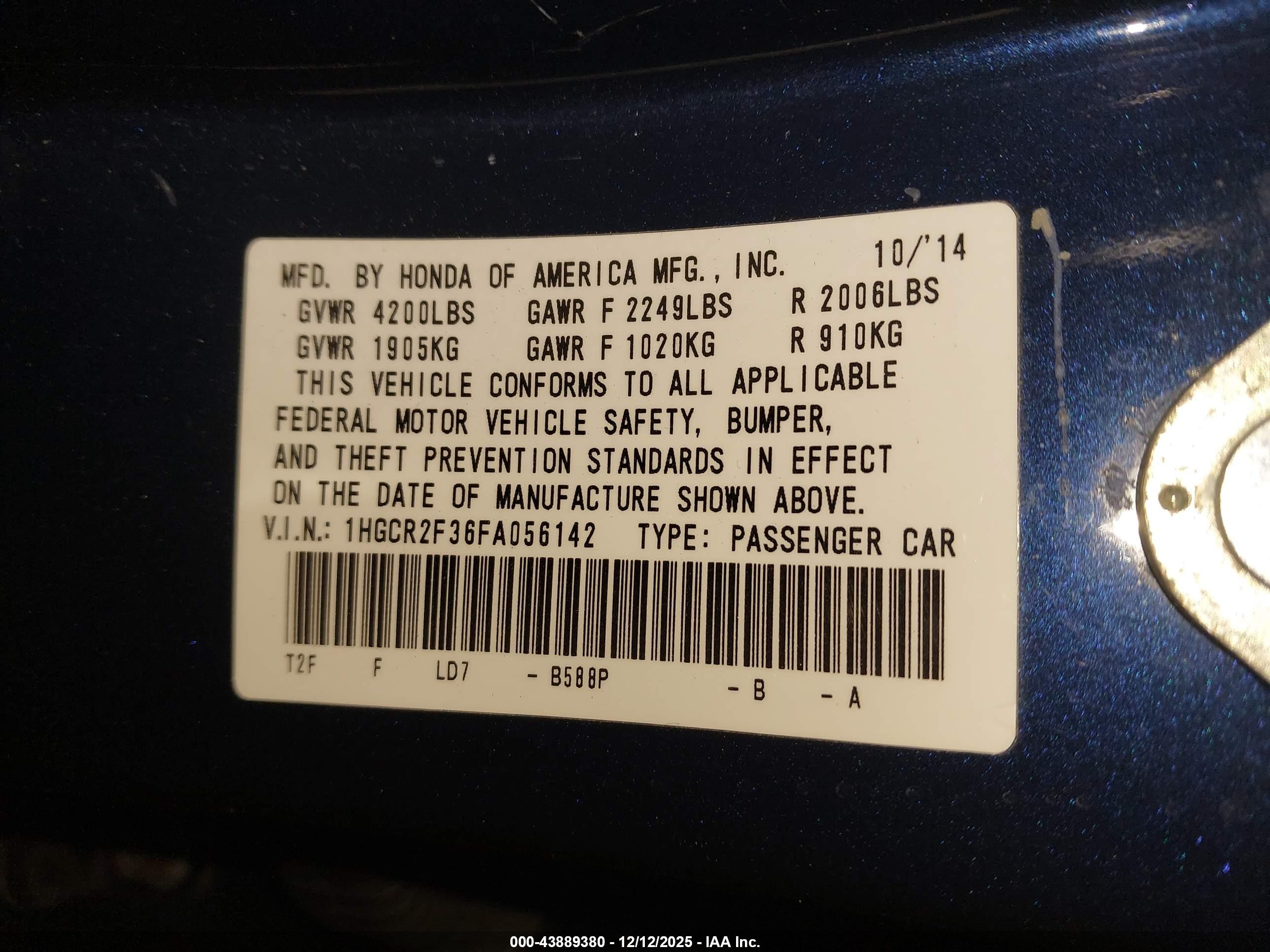 HONDA ACCORD image 9
