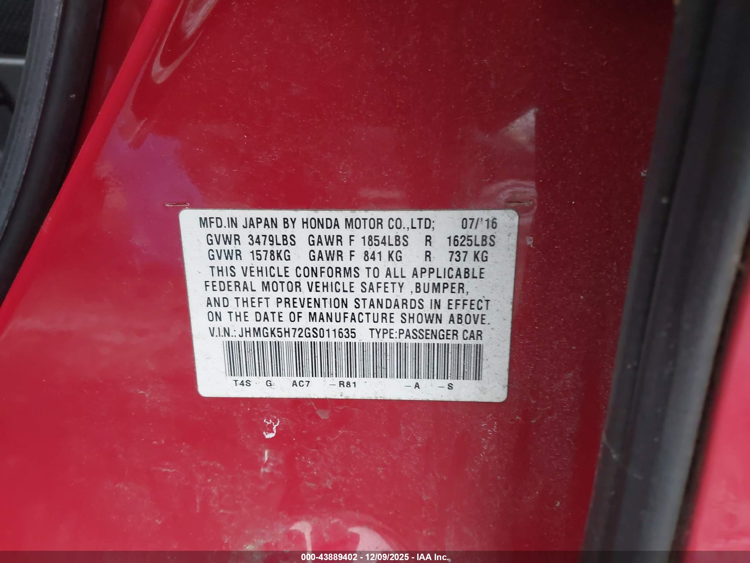 HONDA FIT image 9