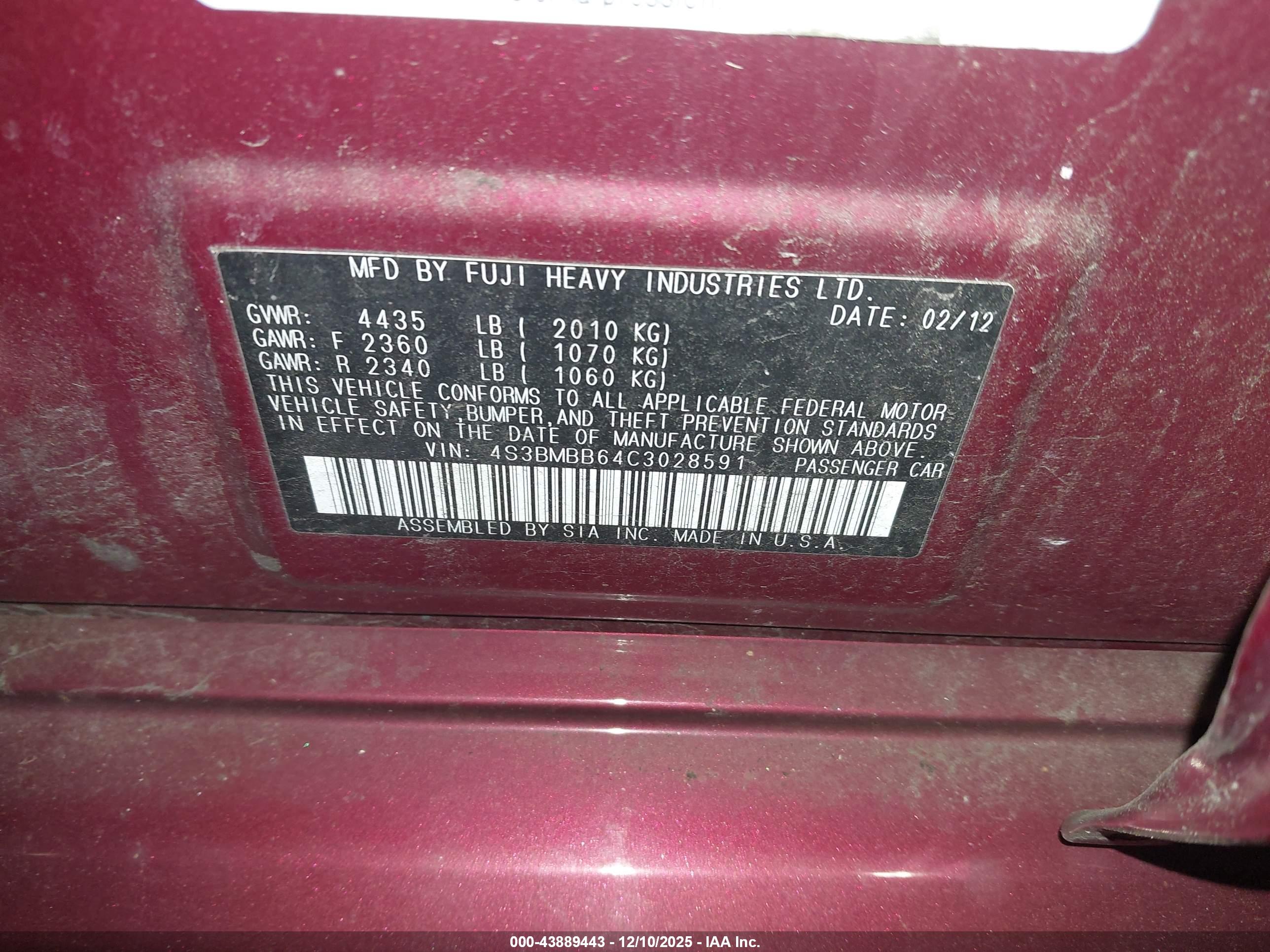 SUBARU LEGACY image 9