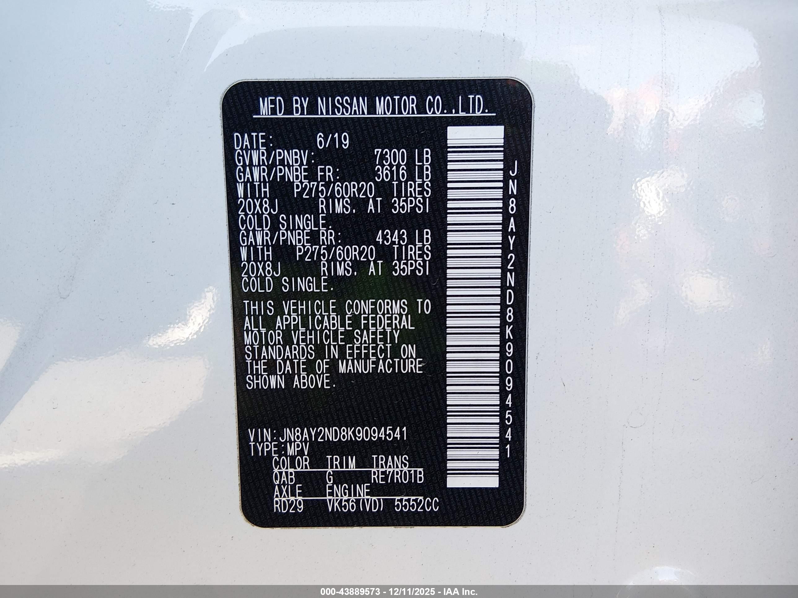 NISSAN ARMADA image 9
