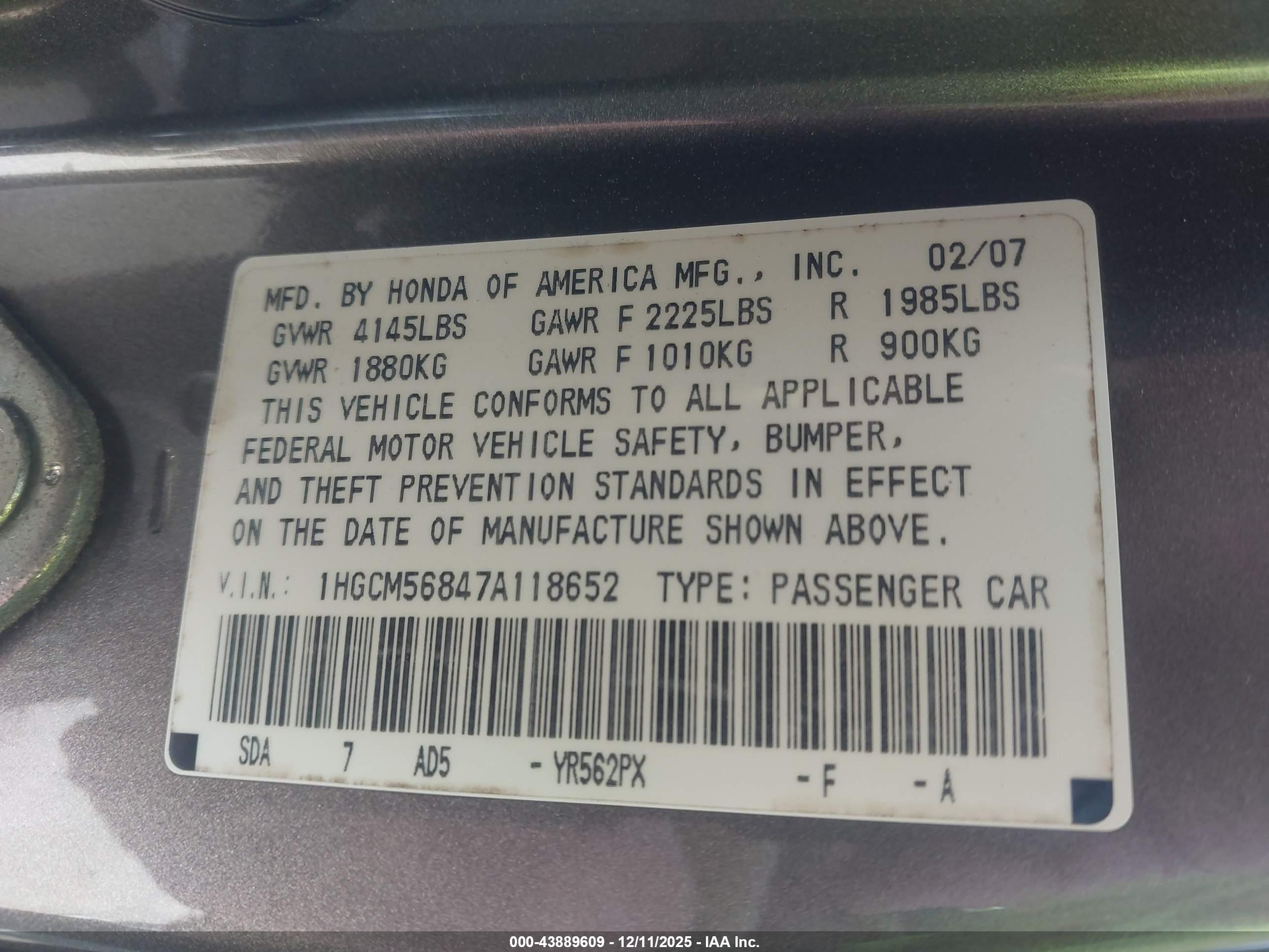 HONDA ACCORD image 9