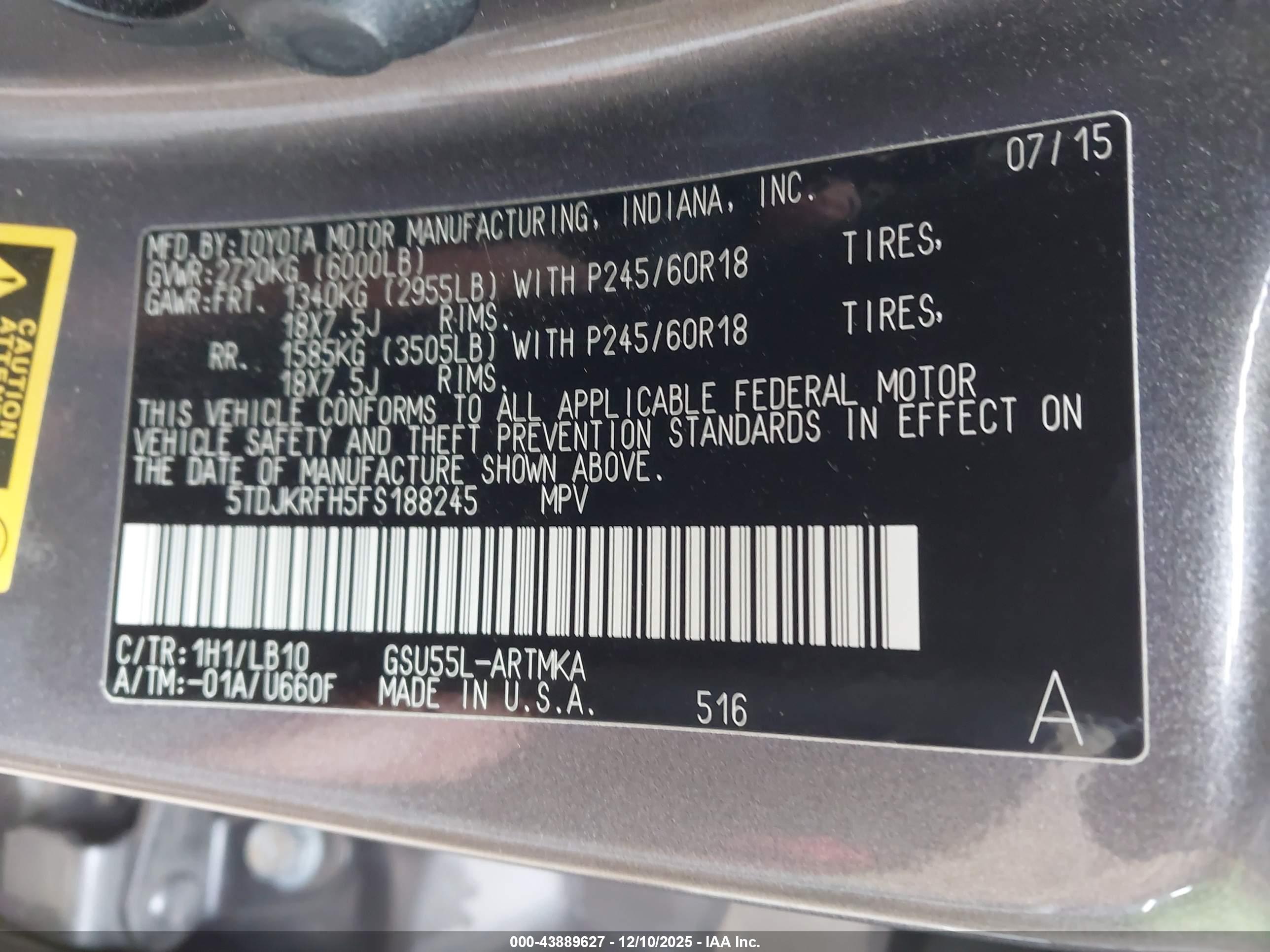 TOYOTA HIGHLANDER image 9